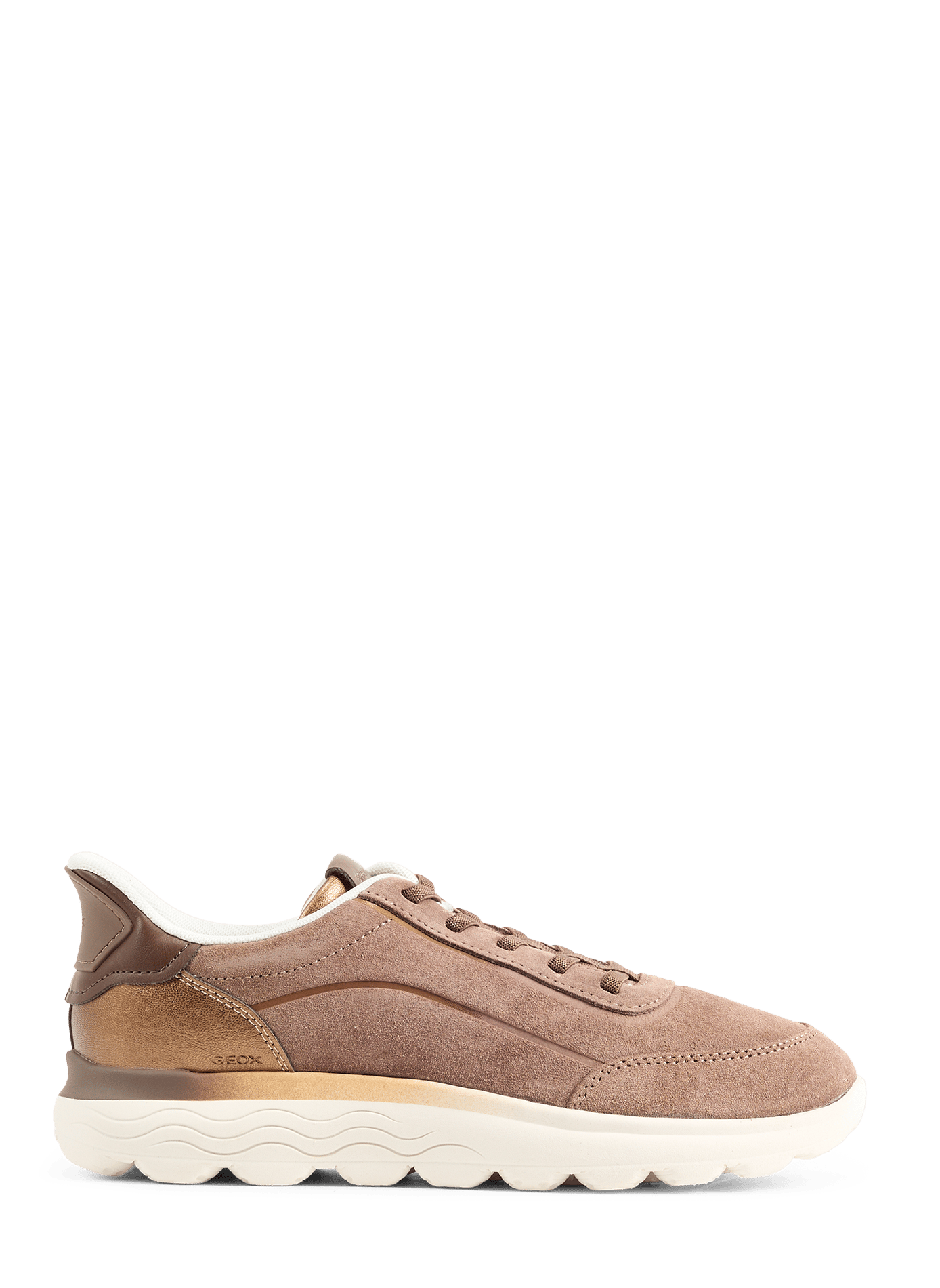 Spherica Plus suede leather sneakers GEOX Brown
