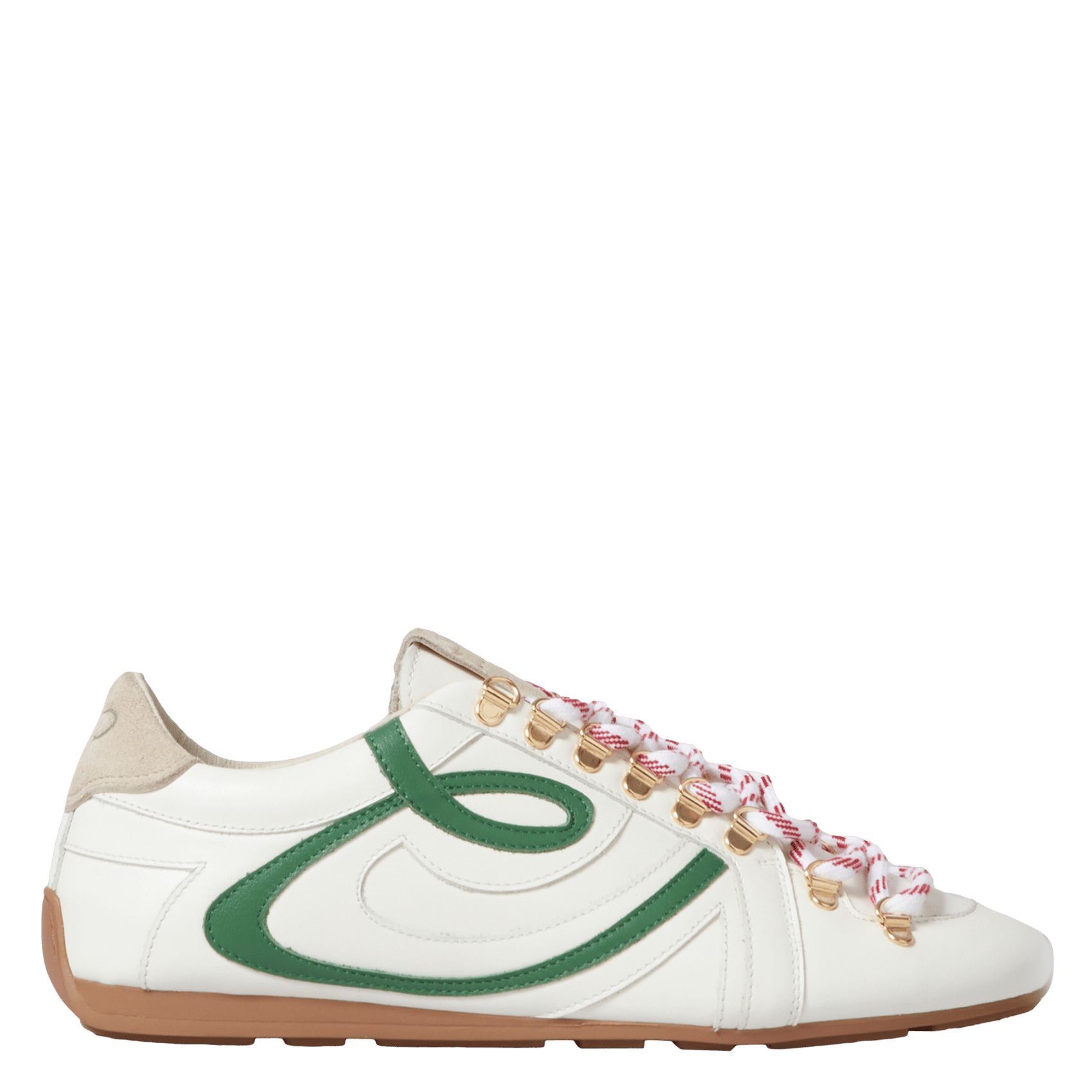 Baskets basses à lacets contrastés en cuir adriano CLAUDIE PIERLOT Multicolore