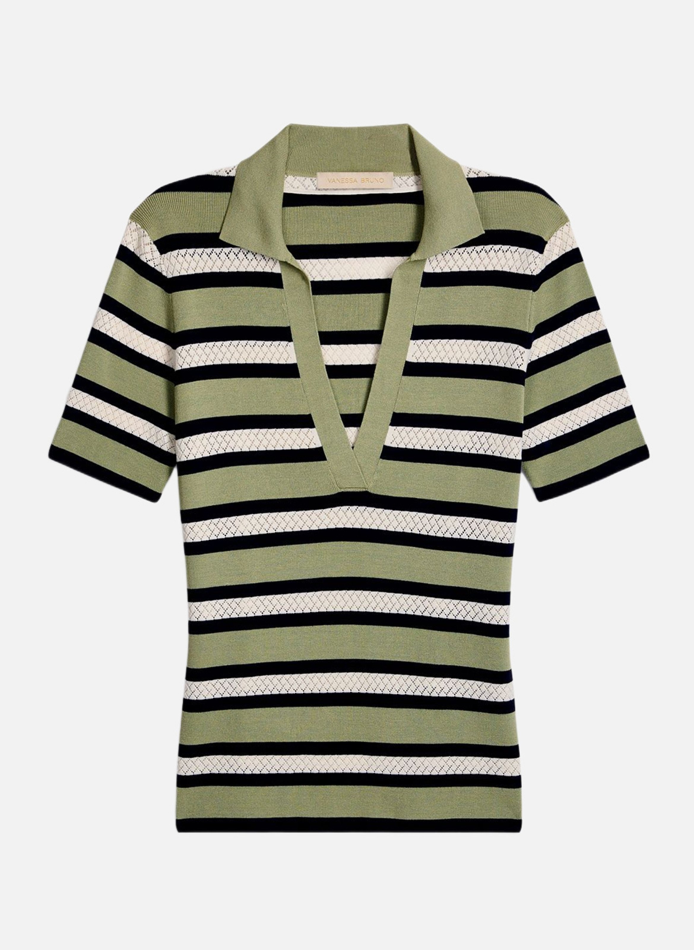 Pull col polo rayé handy VANESSA BRUNO Multicolore
