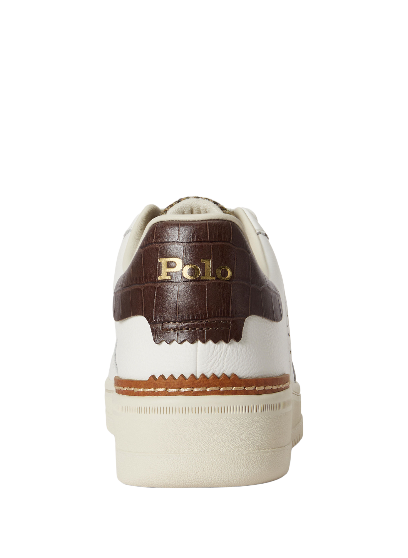 Baskets basses unies en cuir POLO RALPH LAUREN Blanc