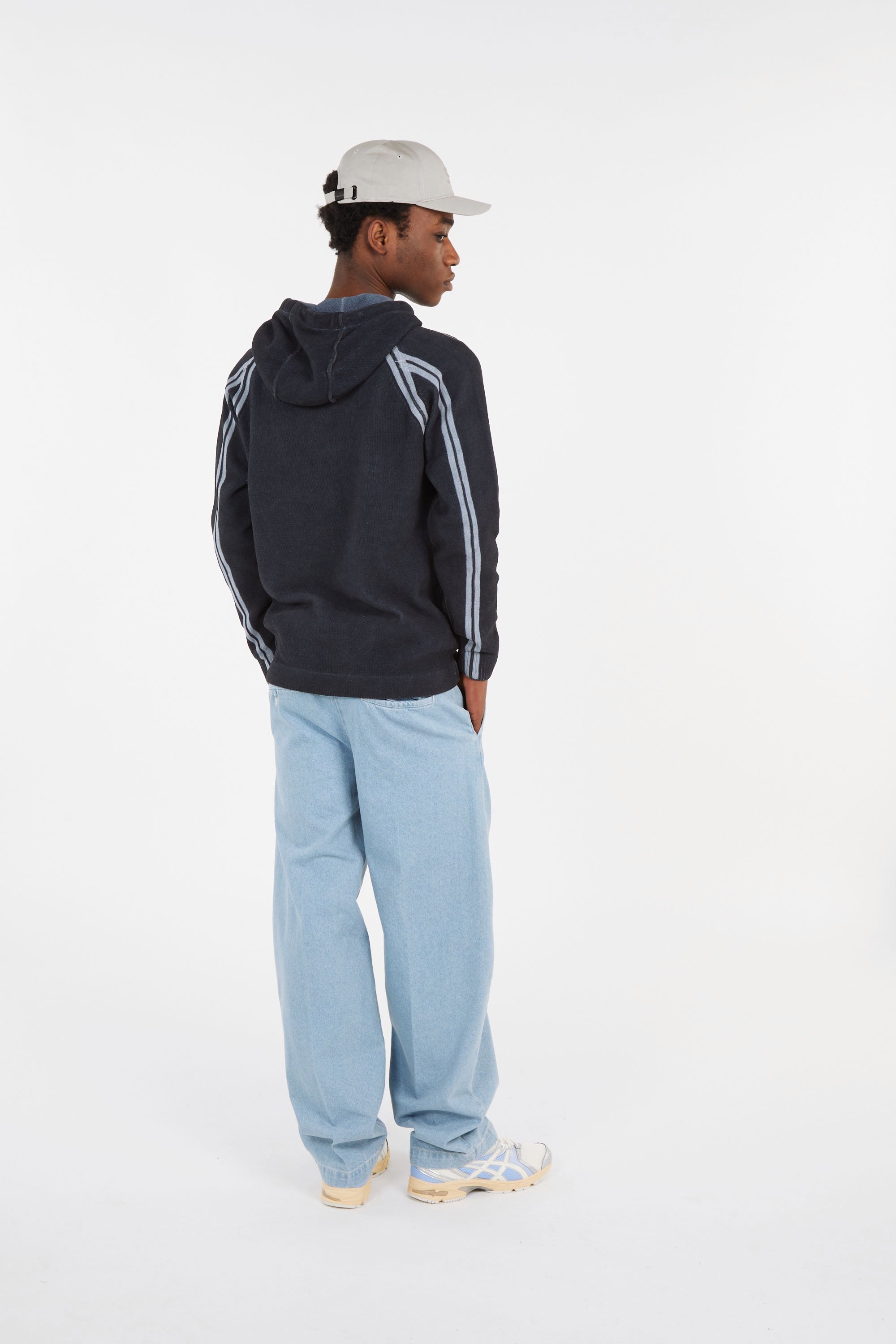 Hoodie cotton chenille double dyed hooded sweater CP COMPANY Bleu