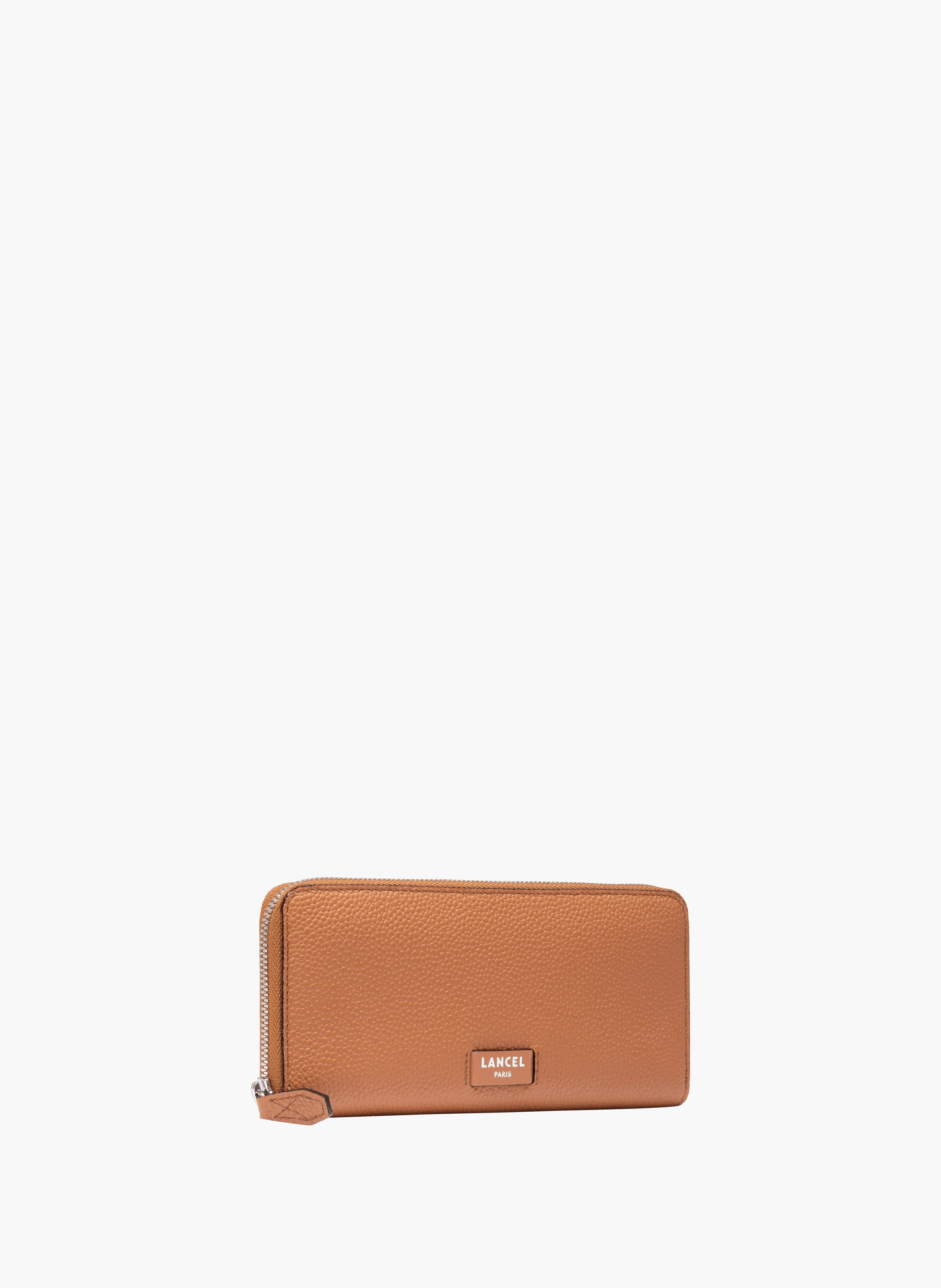 Porte-cartes long à glissière circulaire ninon de lancel - camel LANCEL Marron