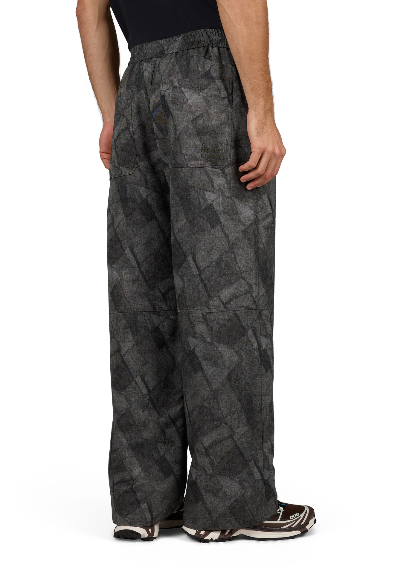 Pantalón ancho estampado MAISON KITSUNÉ Gris