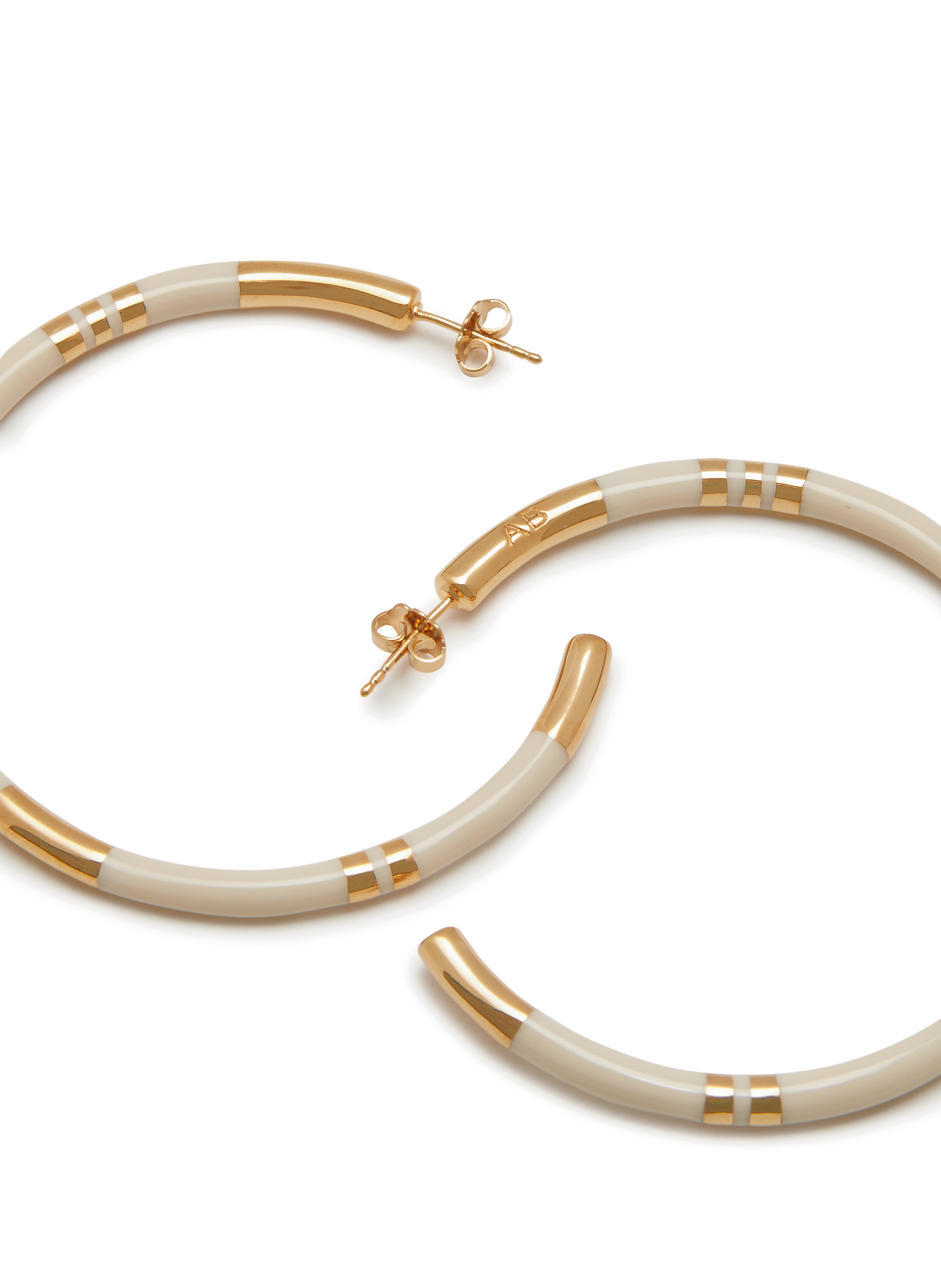 Boucles d'oreille Positano Ivoire AURELIE BIDERMANN Blanc