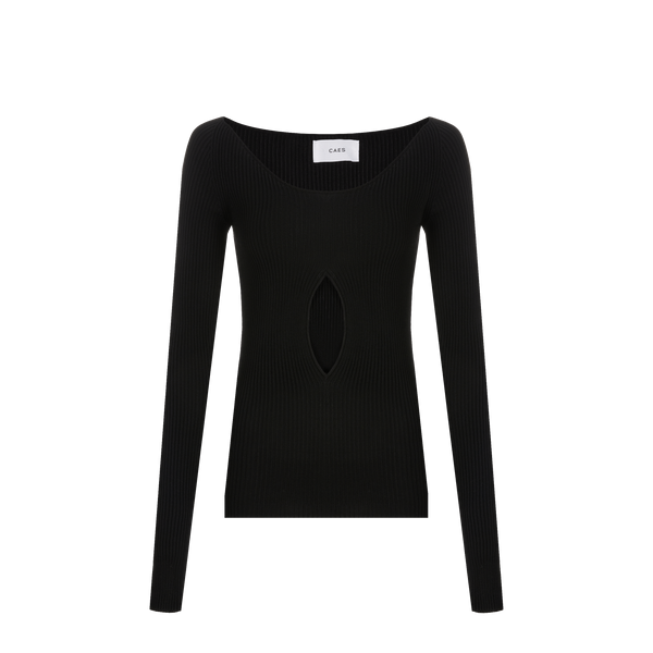Caes Long-sleeved Bodysuit In Black