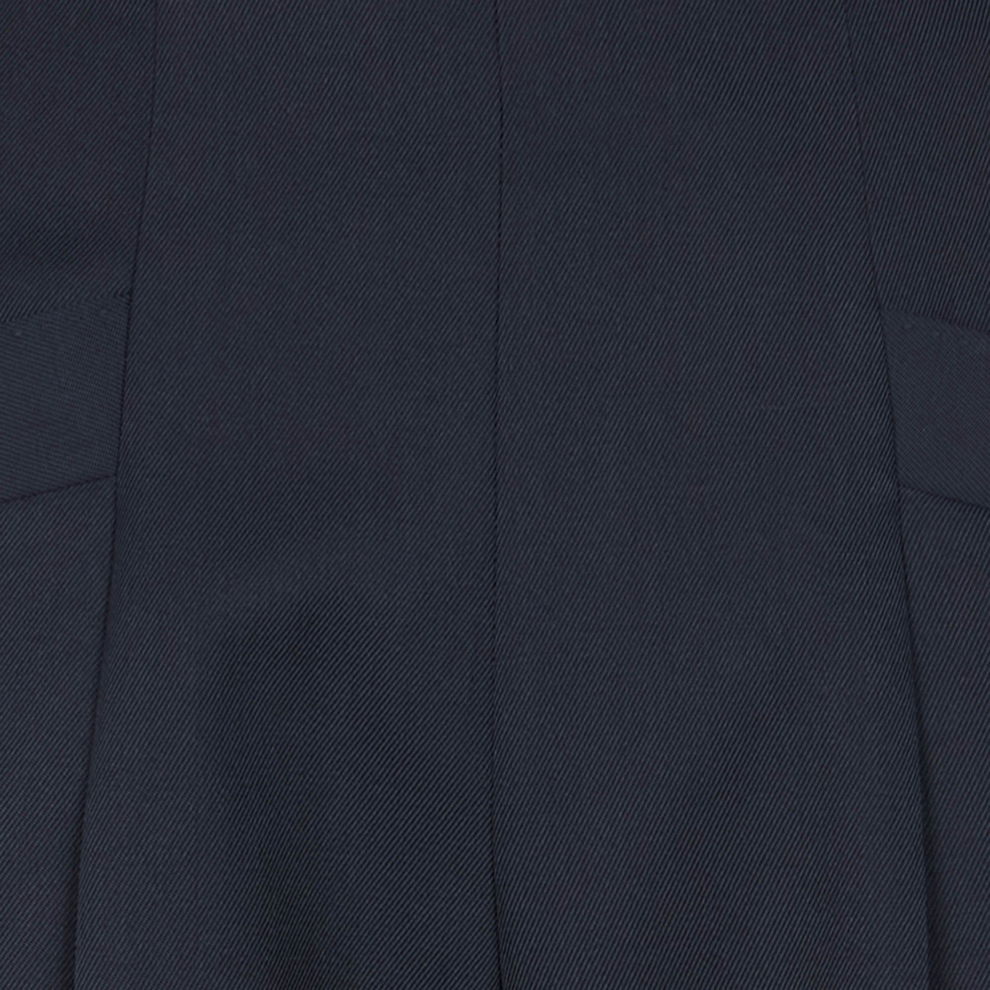 Pantalon large en laine mélangée SANDRO Bleu