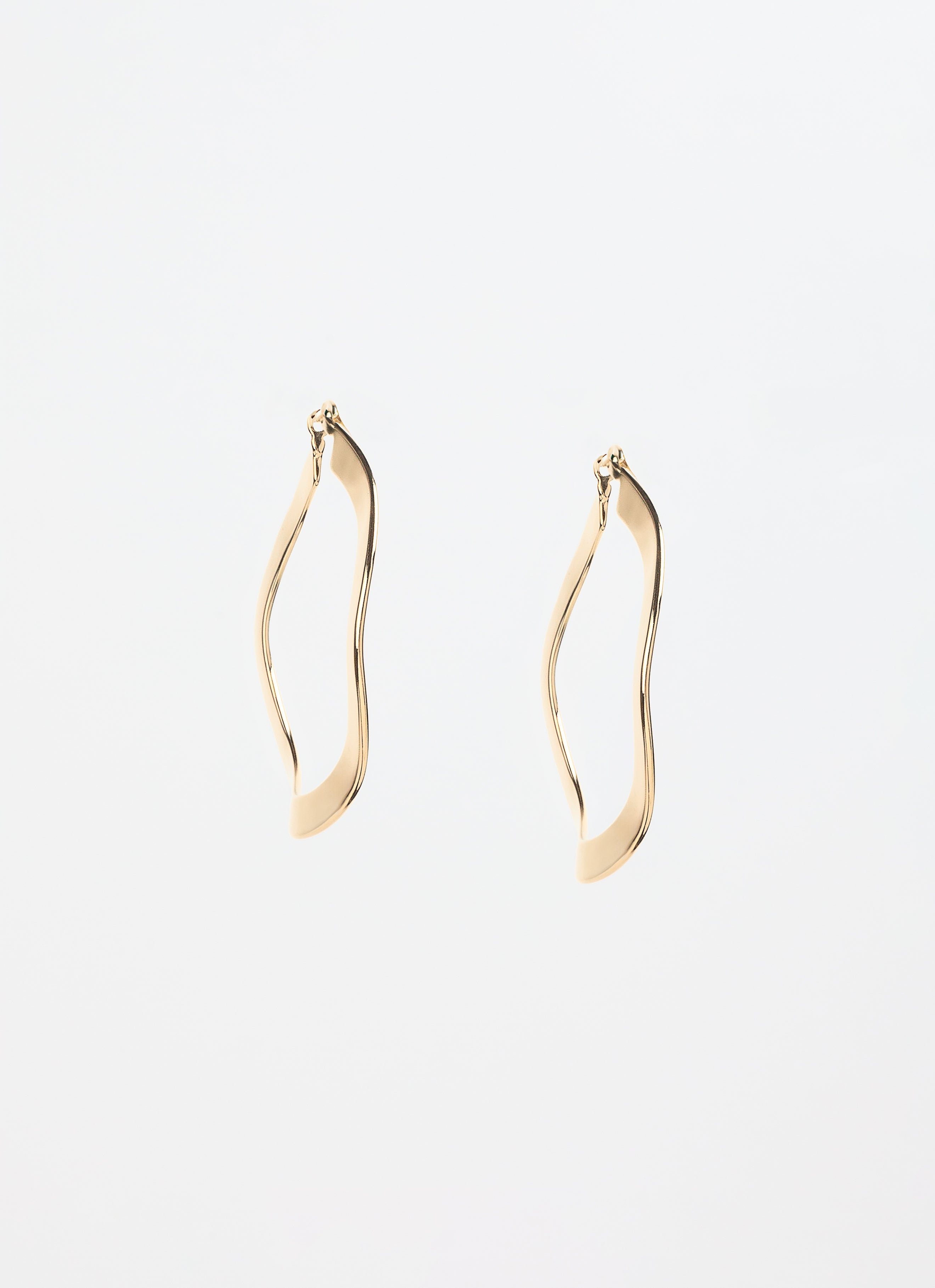 Créoles lagoon onde argent 925 plaqué or ANNA SOTTILOTTA Doré