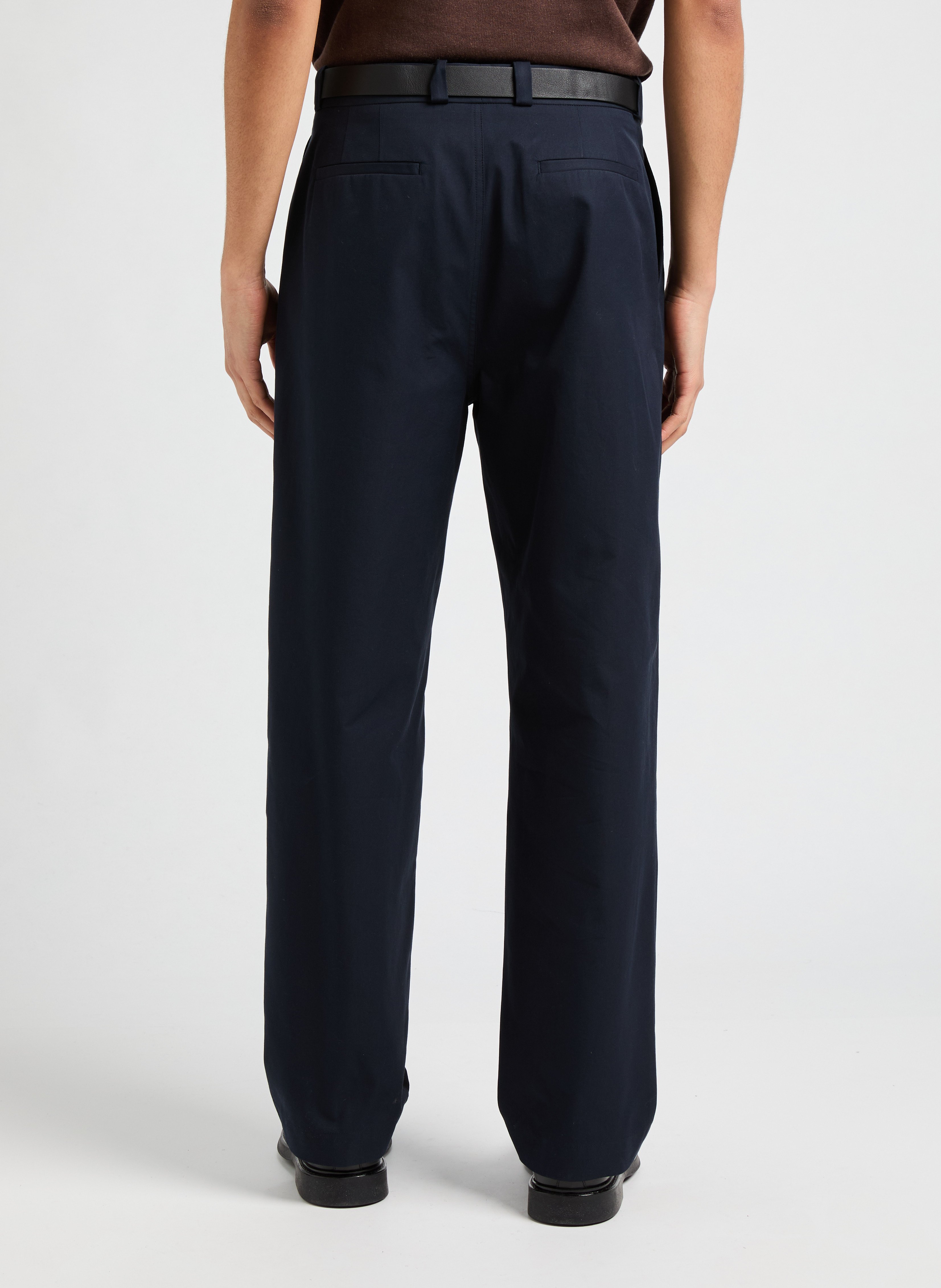 Pantalon Fino coupe large en coton SAISON 1865 Bleu