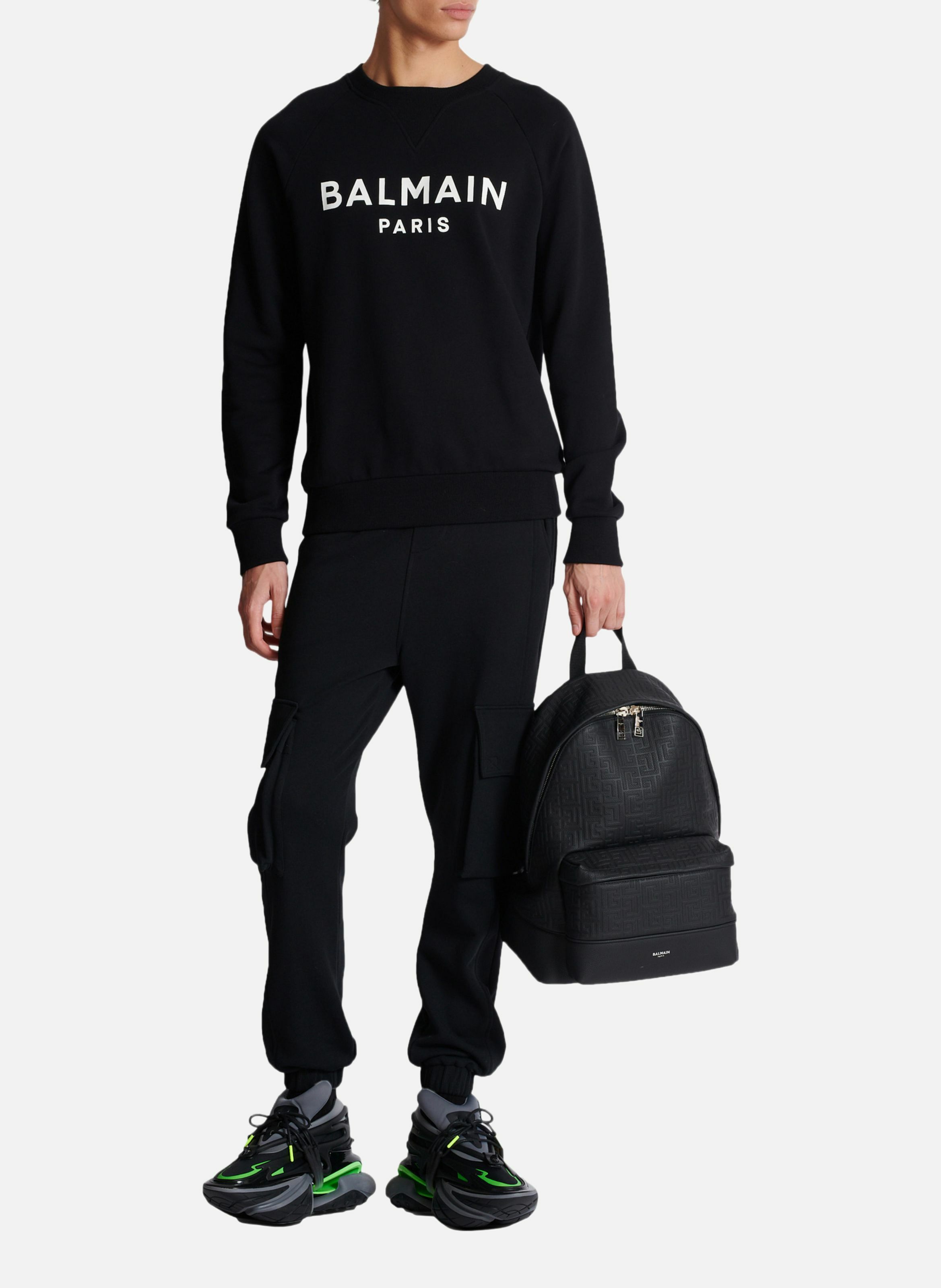 Sweat-shirt imprimé balmain paris BALMAIN Noir