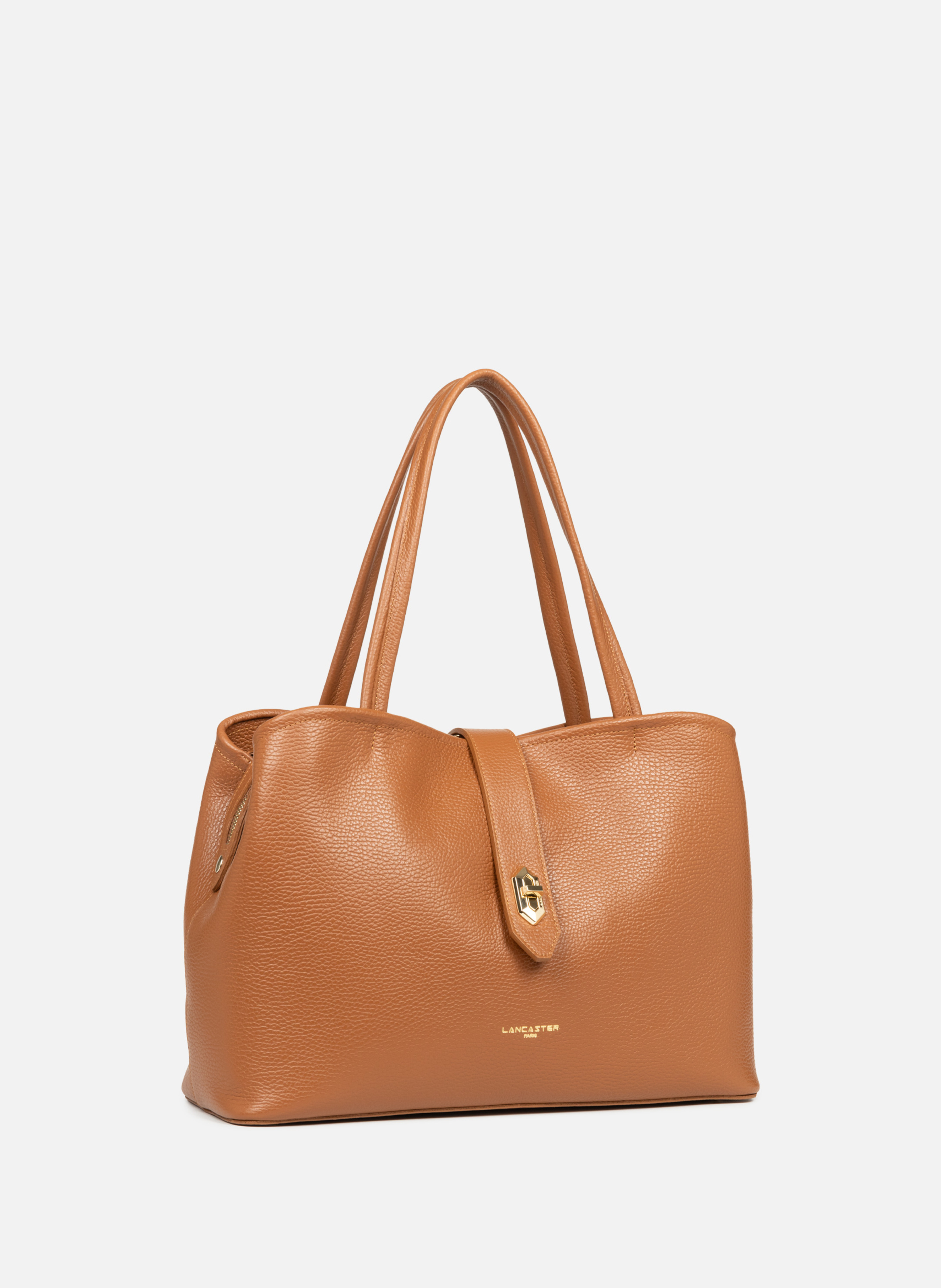 Large tote bag - Top Double LANCASTER Brown