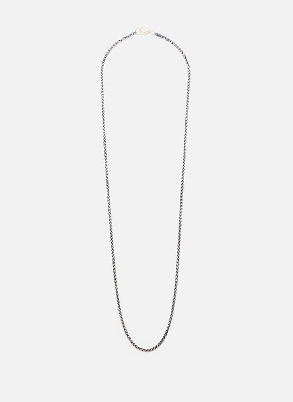 Silver Wheat Chain Necklace Silver by SERGE DENIMES SERGE DENIMES Silver Wheat Chain Necklace Silver