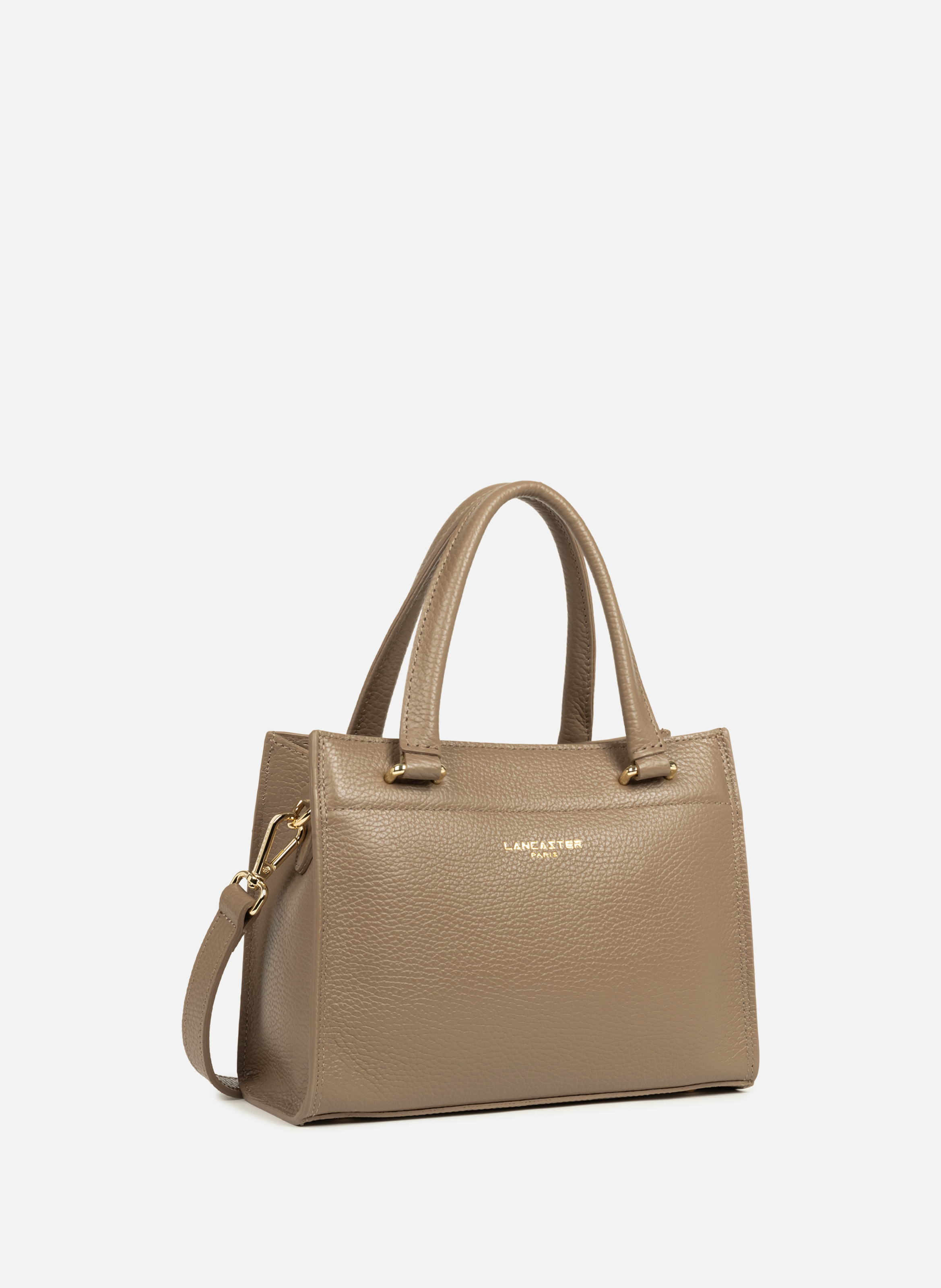 Petit sac à main - foulonné double daily LANCASTER Marron