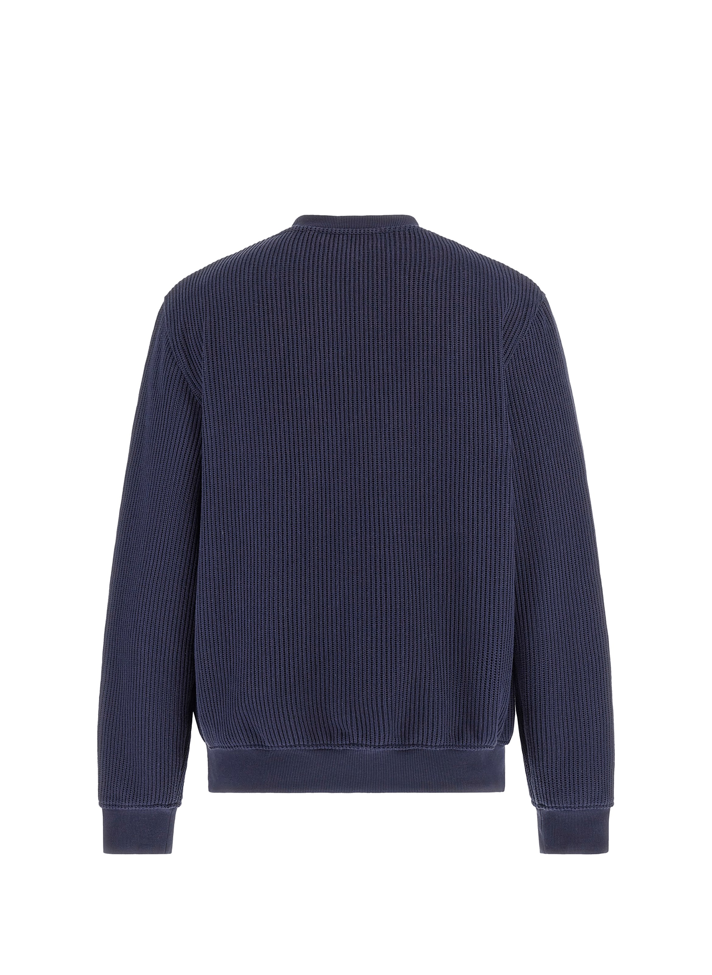 Straight sweatshirt with embroidered cotton logo GUESS Blue