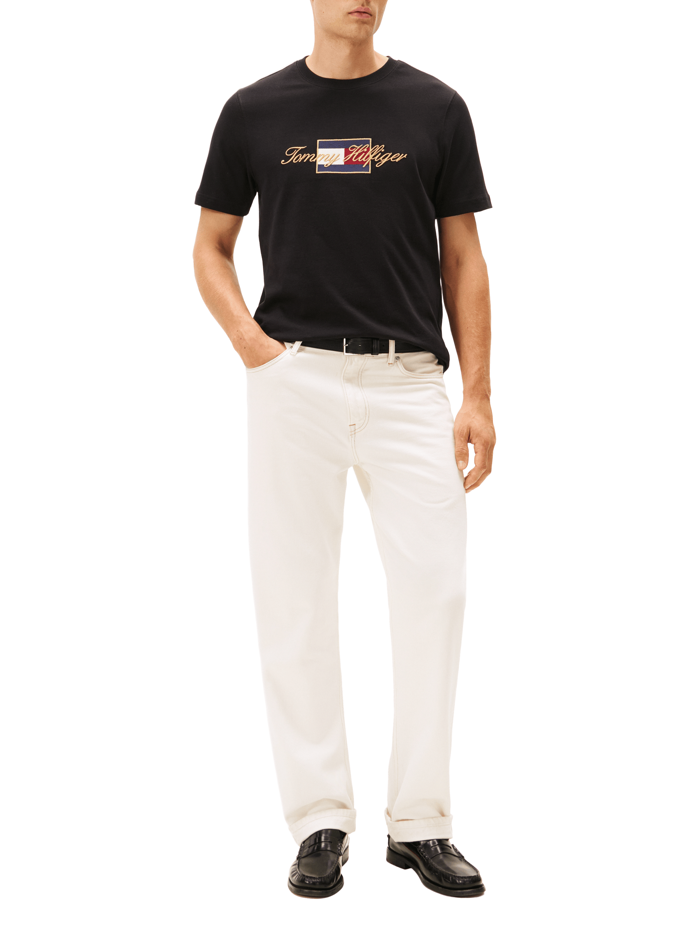 Cotton Logo T-shirt TOMMY HILFIGER Black