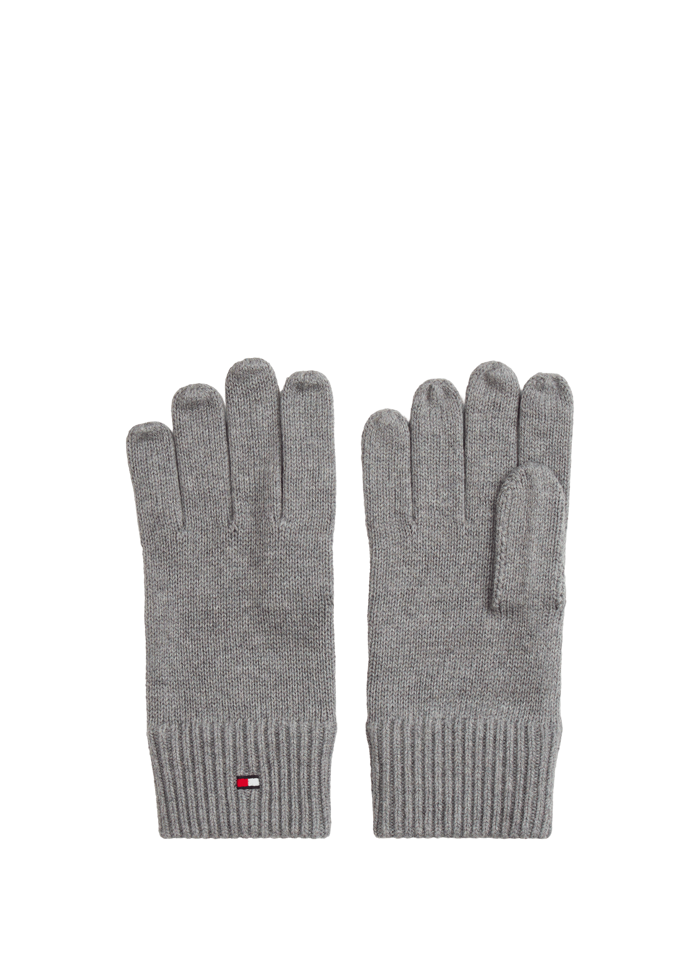 Bonnet et gants en coton et cachemire TOMMY HILFIGER Gris