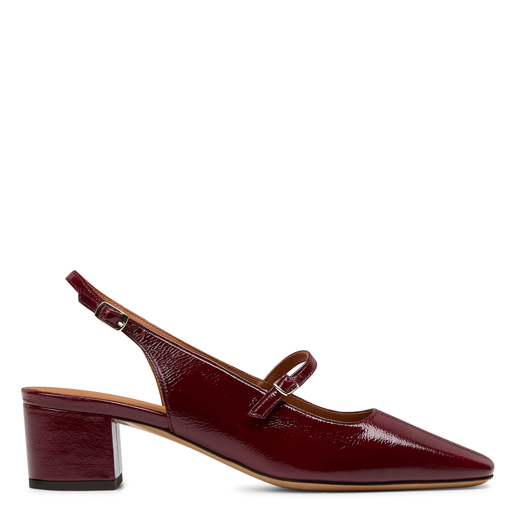 Babies en cuir vernis n°424 RIVECOUR Rouge