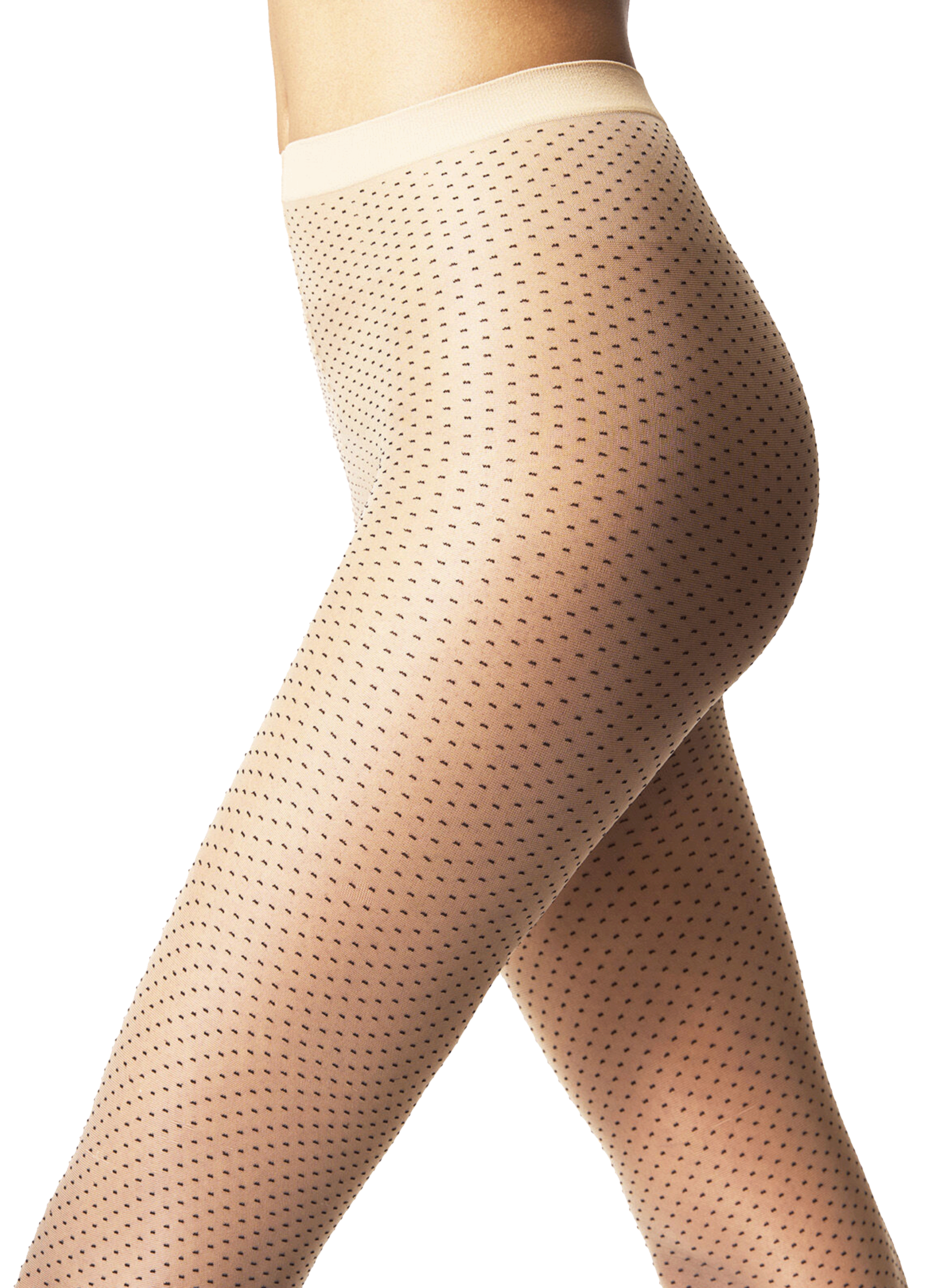 Collants à petits pois WOLFORD Beige