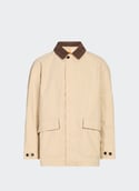 Blouson col classique en coton mélangé  Safari