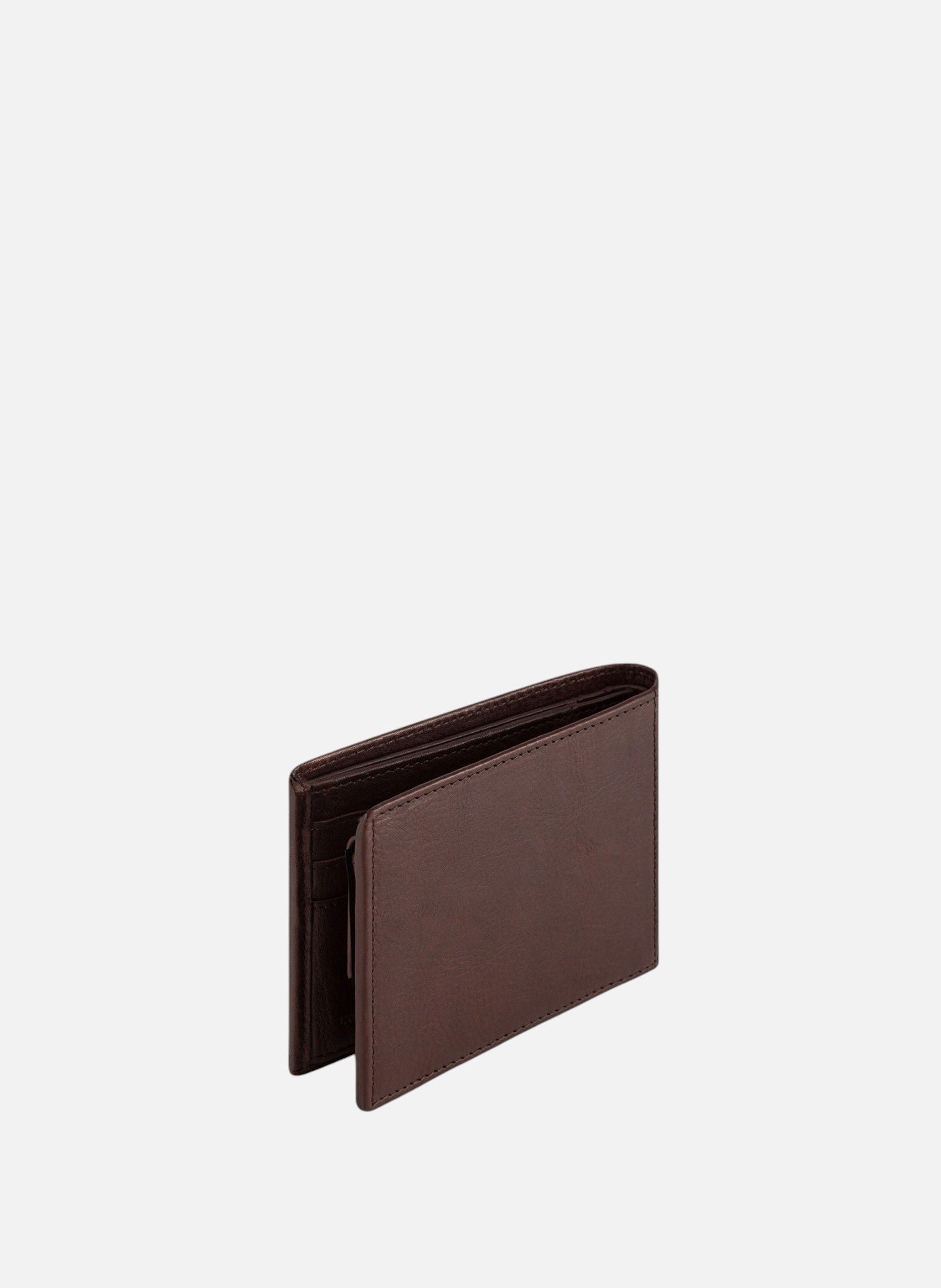 Portefeuille horizontal à rabat 2 volets en cuir huilé LE TANNEUR Marron