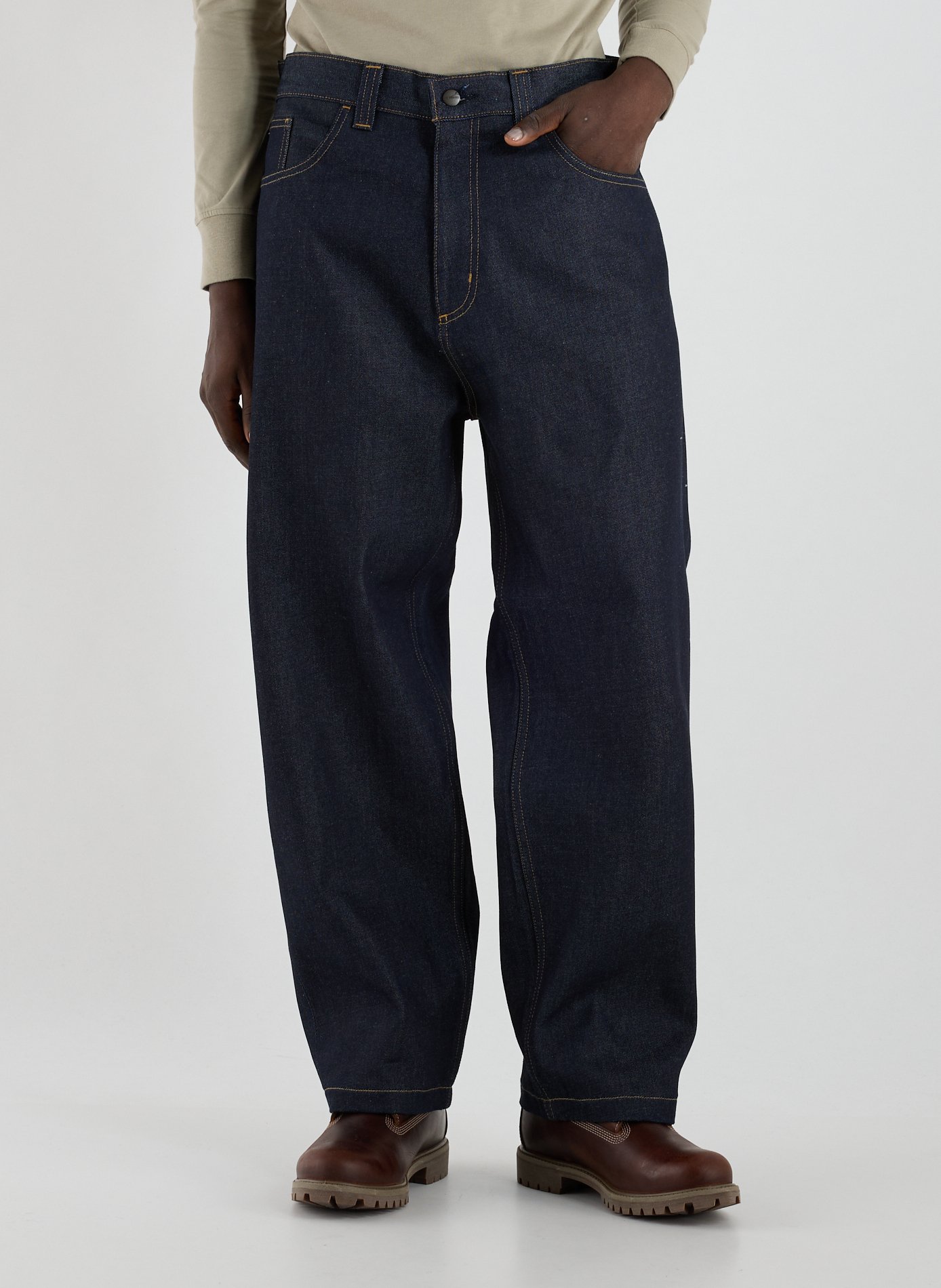 CARHARTT WIP Wide cotton jeans Blue