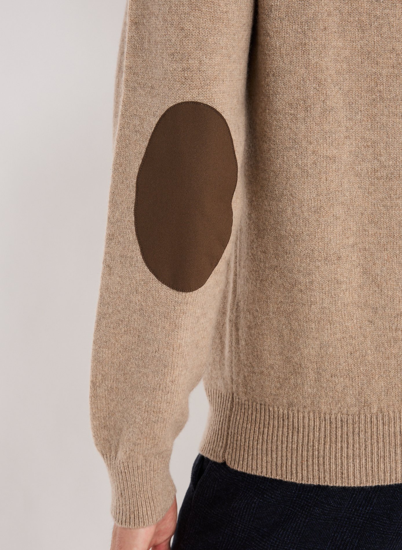 High collar sweatshirt in wool HACKETT Beige
