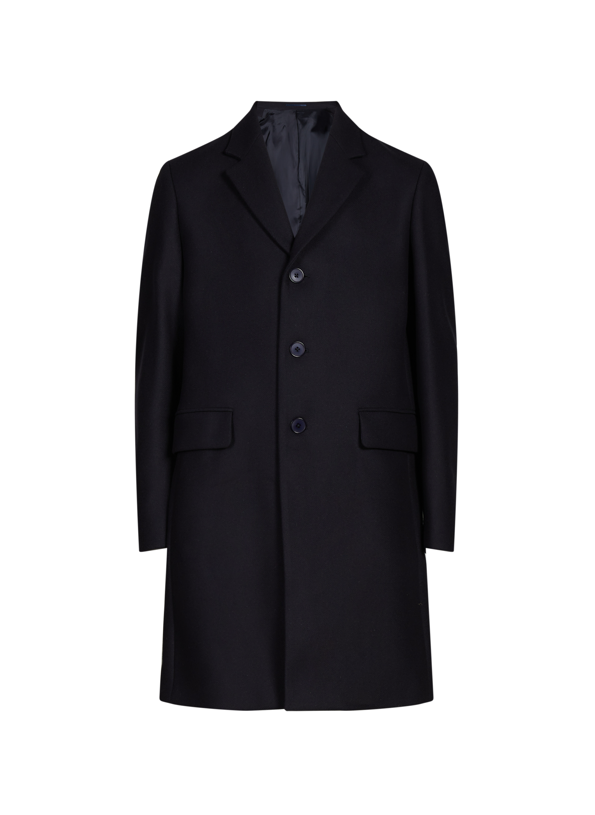 Coat with tailored collar in blended wool and cashmere AU PRINTEMPS PARIS Blue