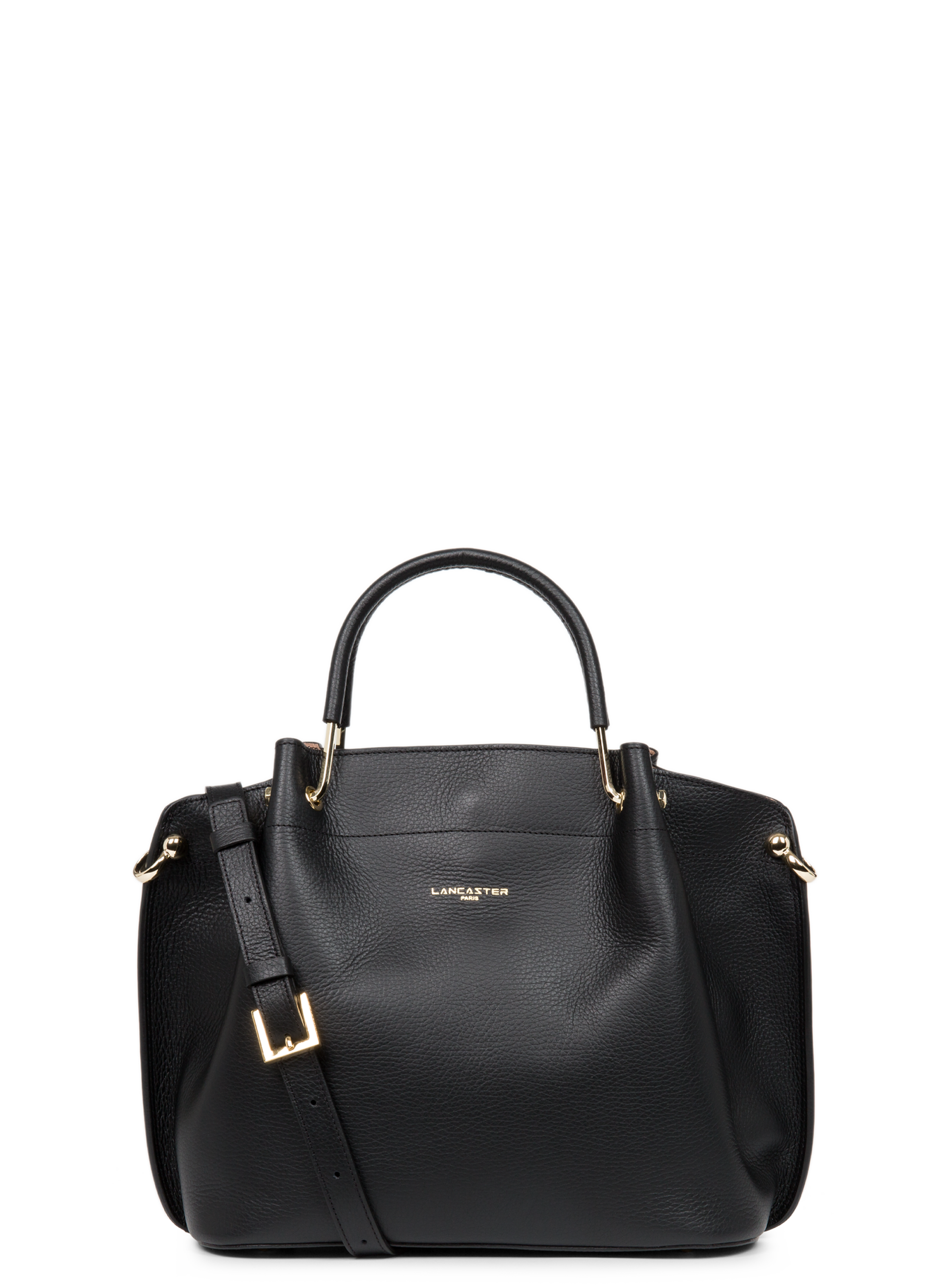 LANCASTER Grand sac à main - foulonné double louisa Noir