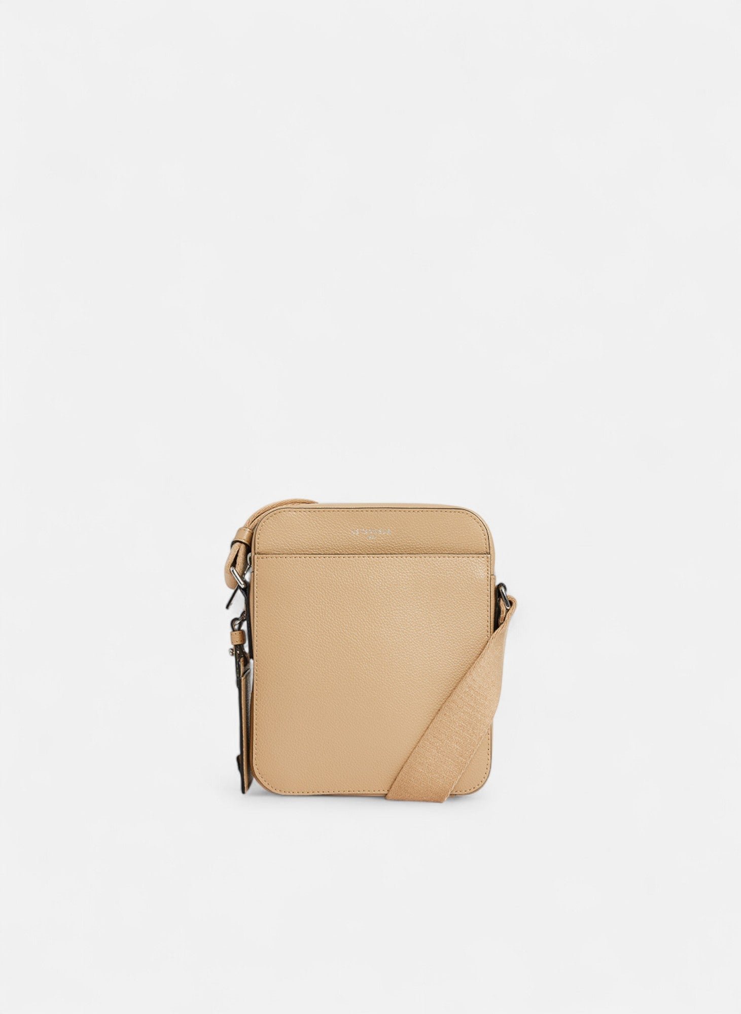 Petite sacoche zippée emile en cuir grainé LE TANNEUR Beige
