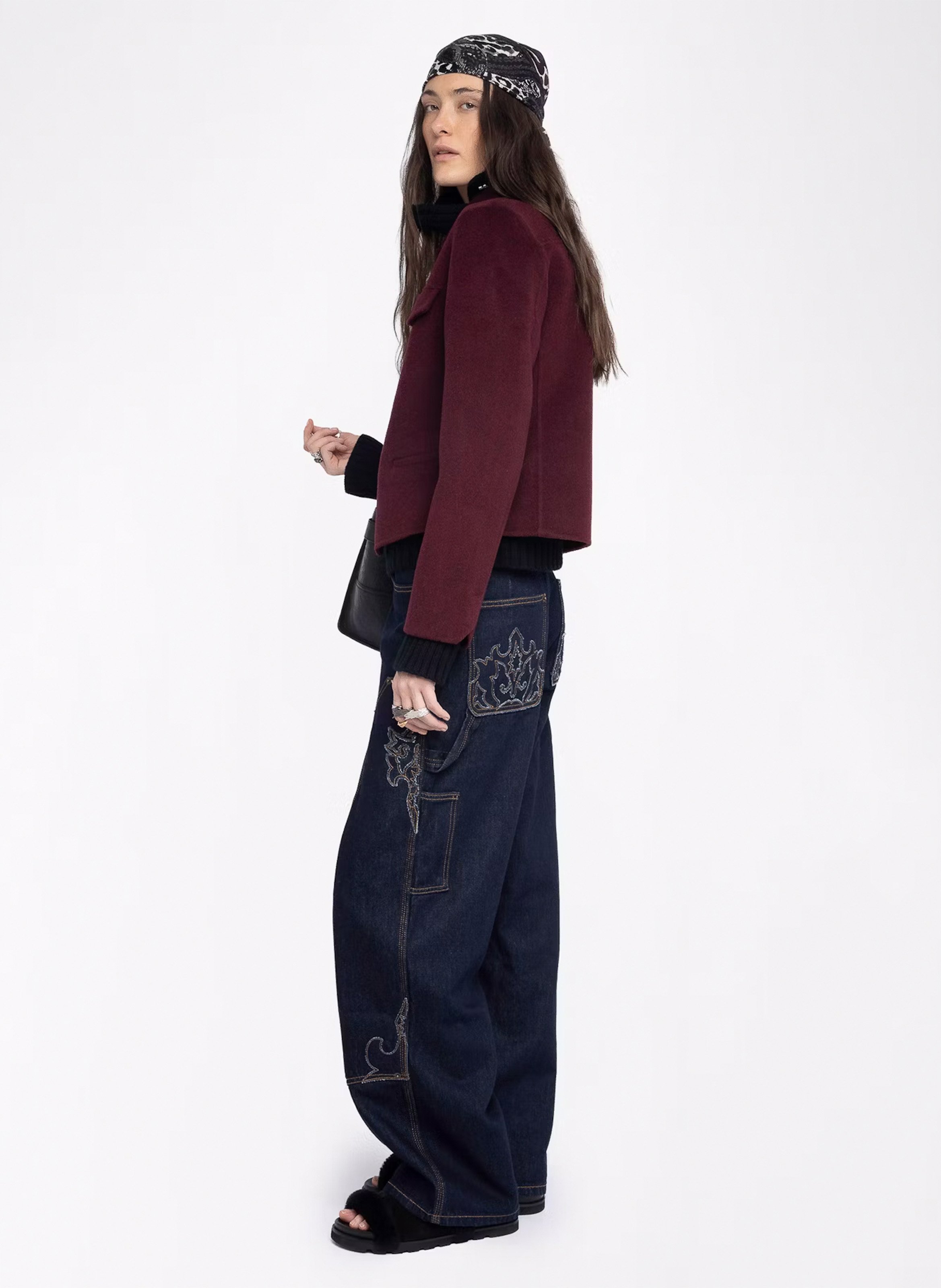 Blouson col classique en laine mélangée liam ZADIG&VOLTAIRE Violet