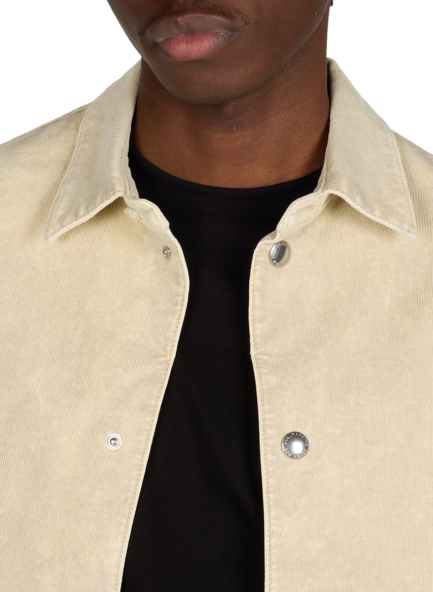 Straight corduroy shirt in mixed cotton 7 FOR ALL MANKIND Beige