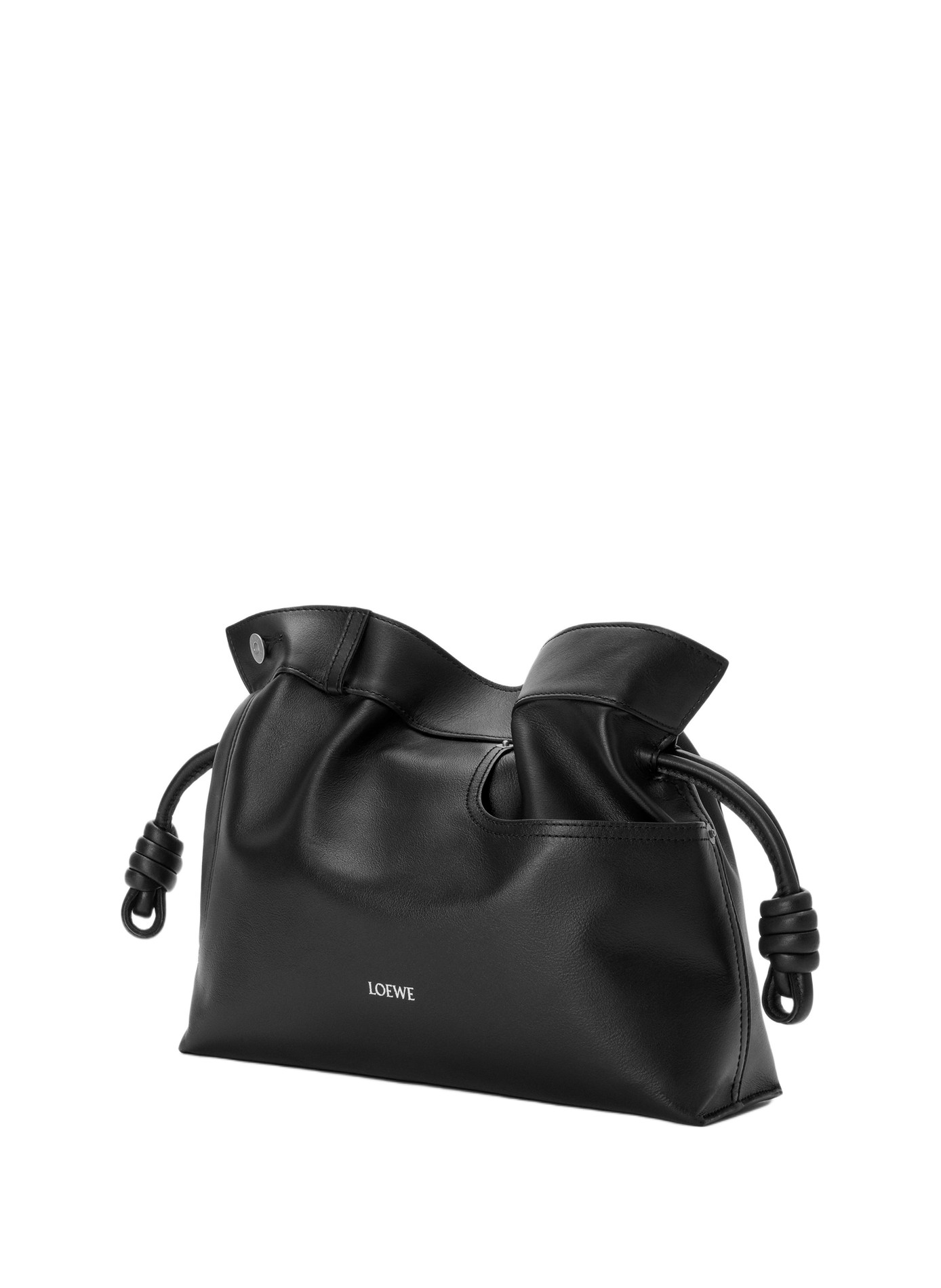 Flamenco clutch moyen Panta en cuir de veau brillantFlamenco clutch moyen Panta en cuir de veau brillant LOEWE Noir