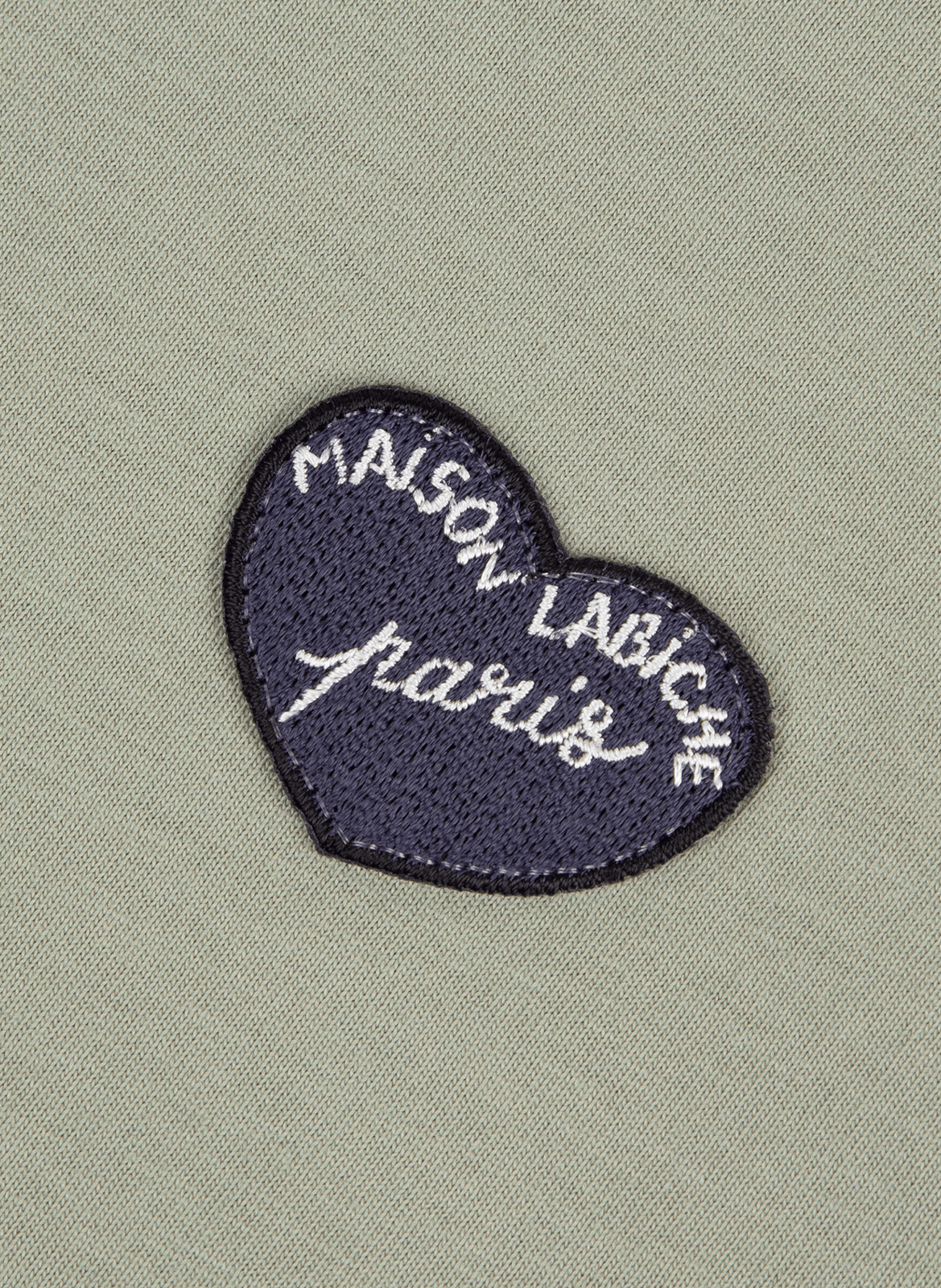 T-shirt Poitou patch coeur en coton biologique MAISON LABICHE Vert