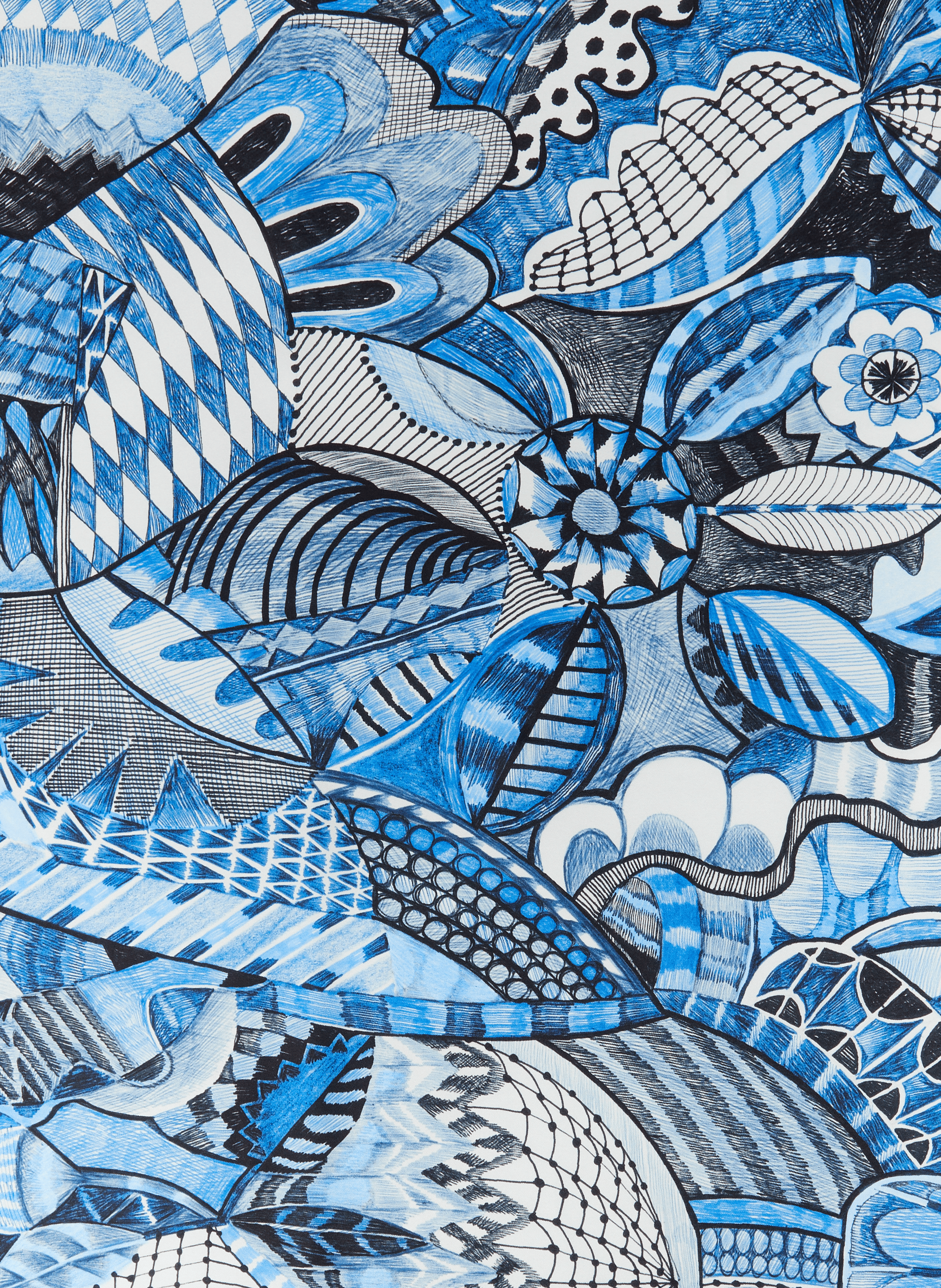 Printed silk scarf AU PRINTEMPS PARIS Multicolour