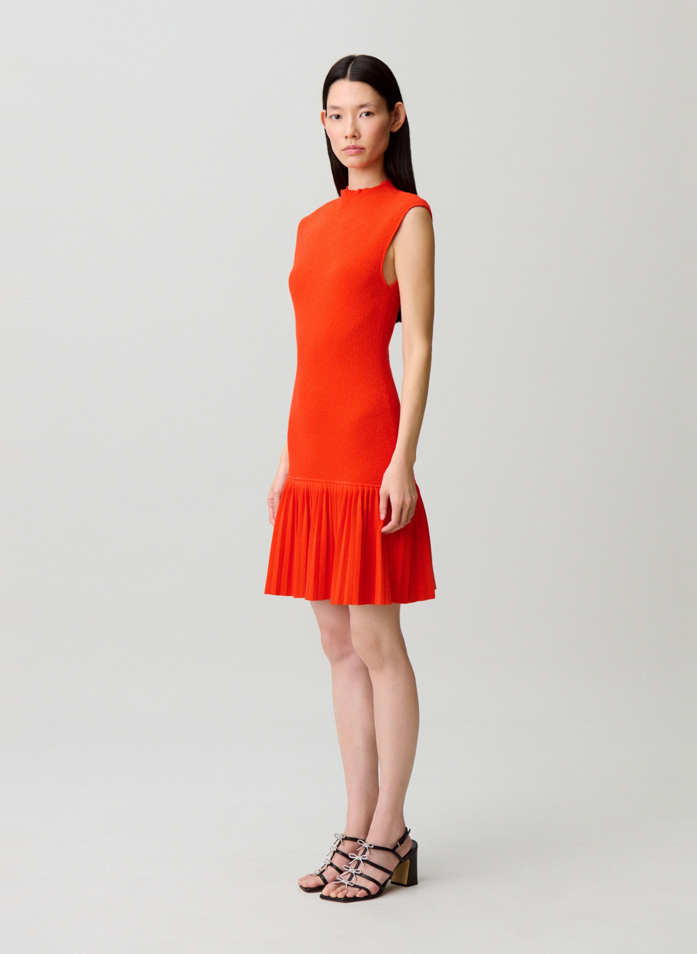 Robe courte ajustée sans manches CLAUDIE PIERLOT Orange