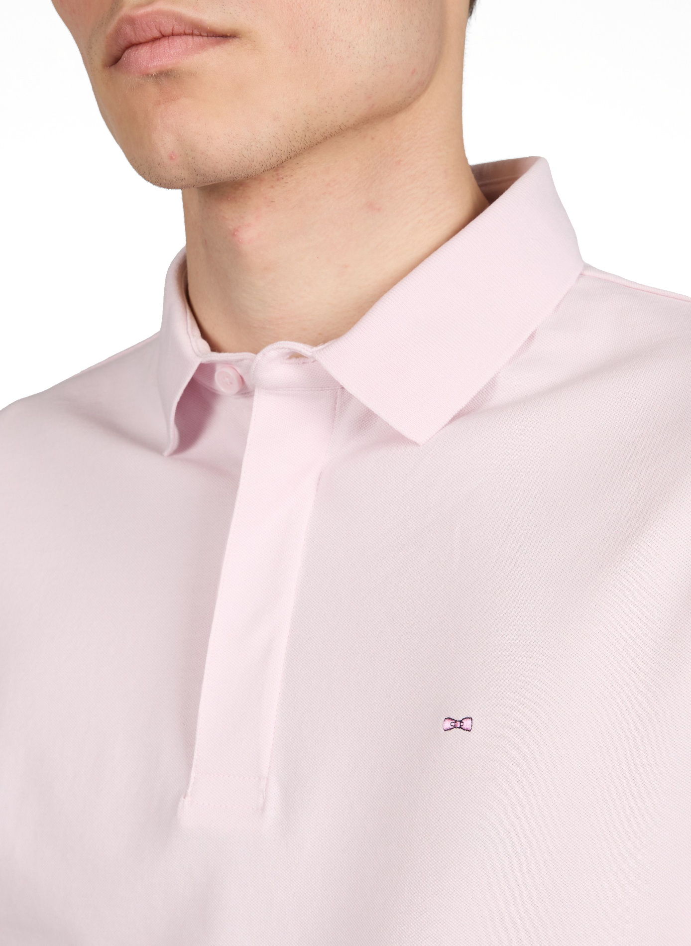 Short-sleeved polo shirt in blended cotton EDEN PARK Pink