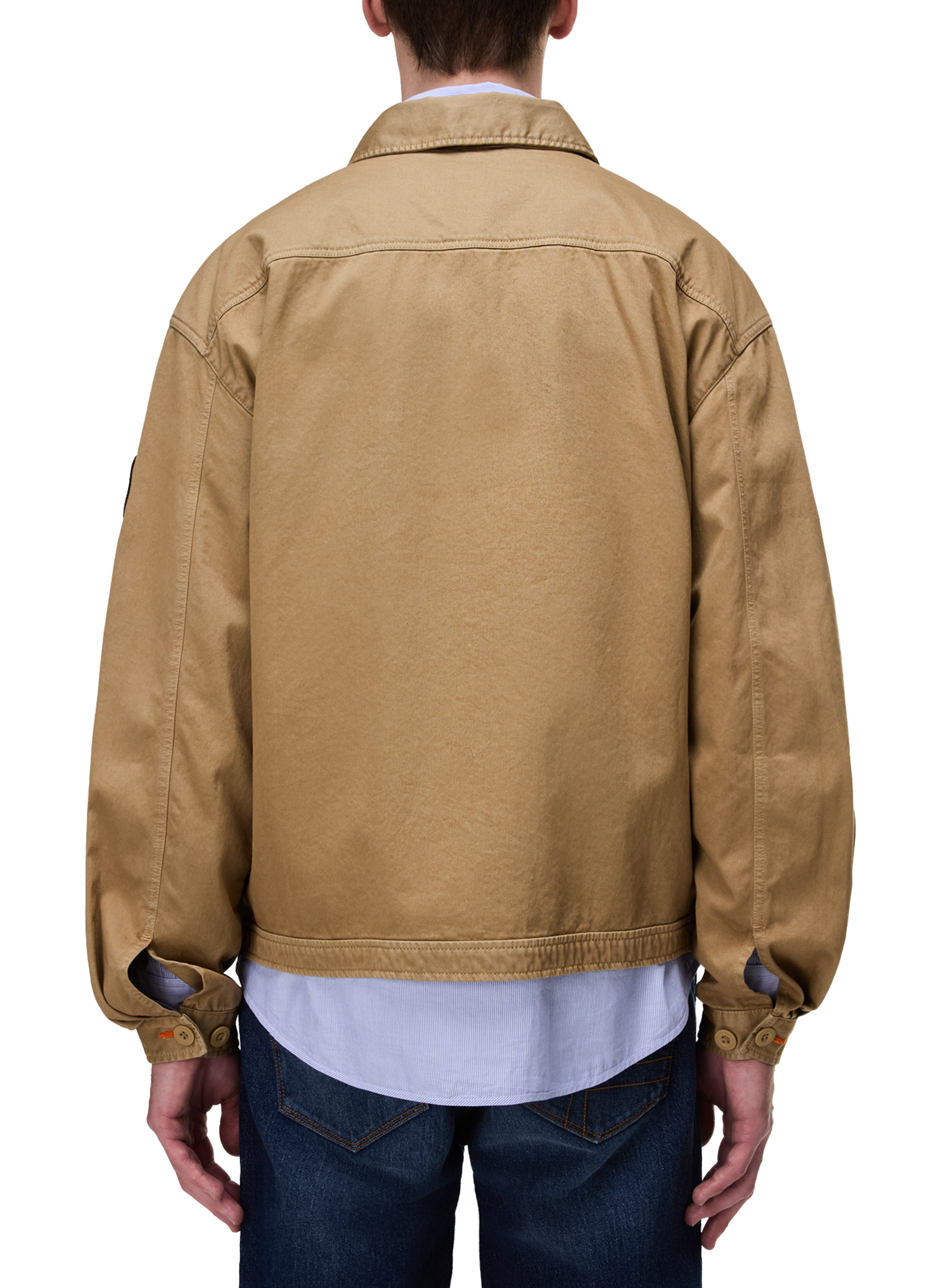 Veste droite Arrayanes à logo en coton NAPAPIJRI Beige