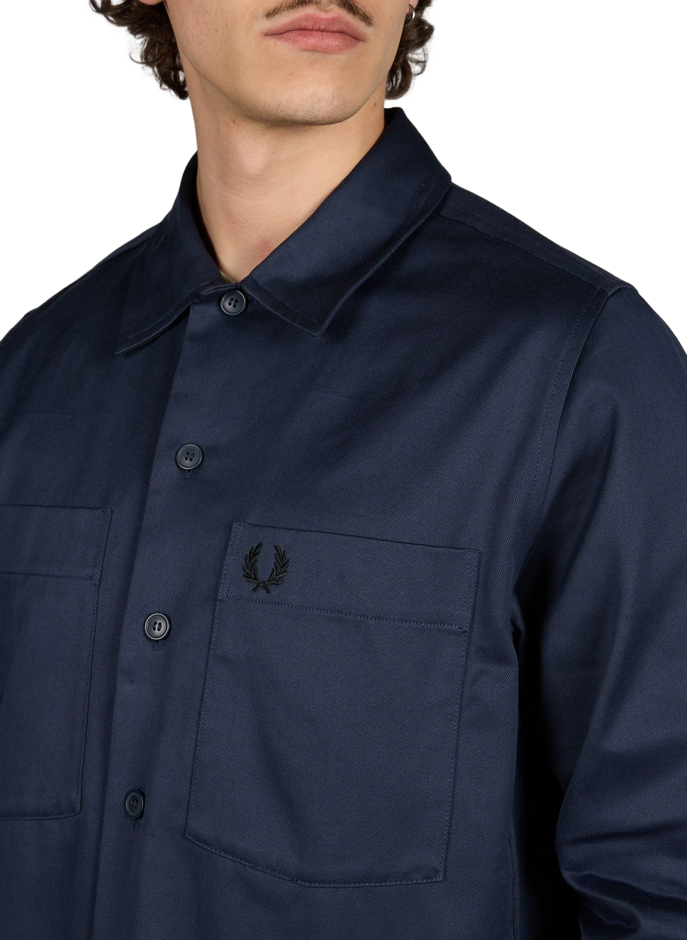 Chemise col classique en coton FRED PERRY Bleu