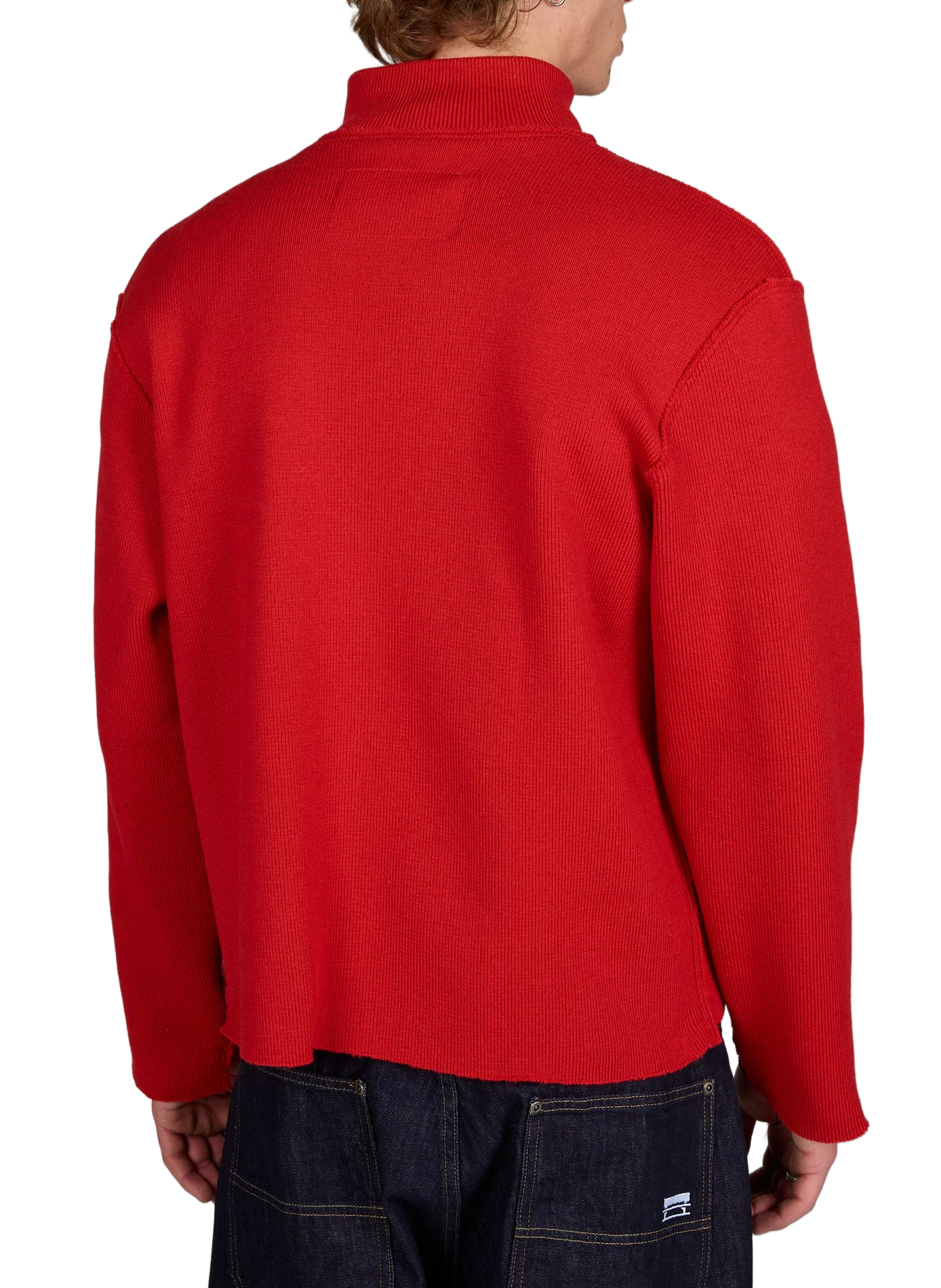 Zip-up high neck vest CAMIEL FORTGENS Red