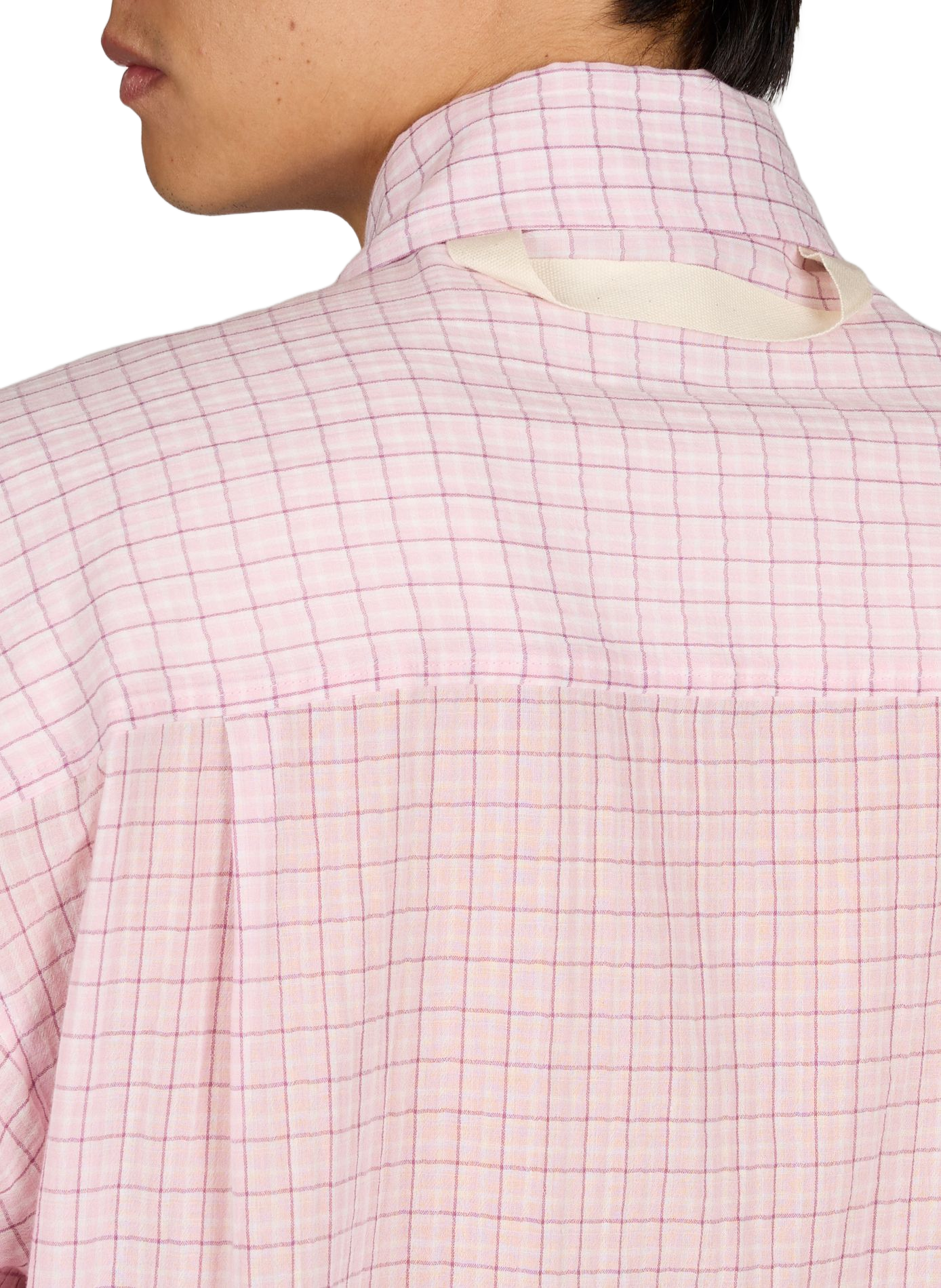Camisa holgada a cuadros con botones MERELY MADE Rosa
