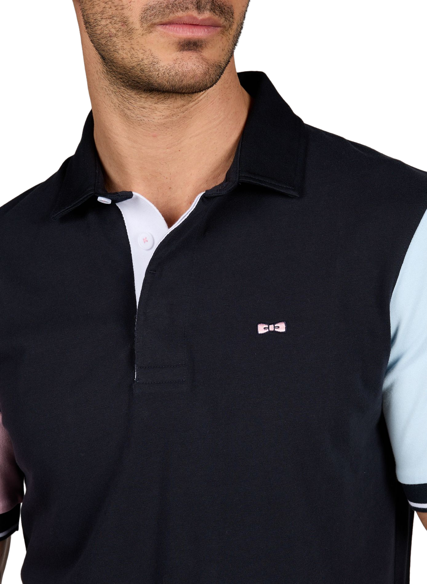 Cotton logo polo shirt EDEN PARK Blue