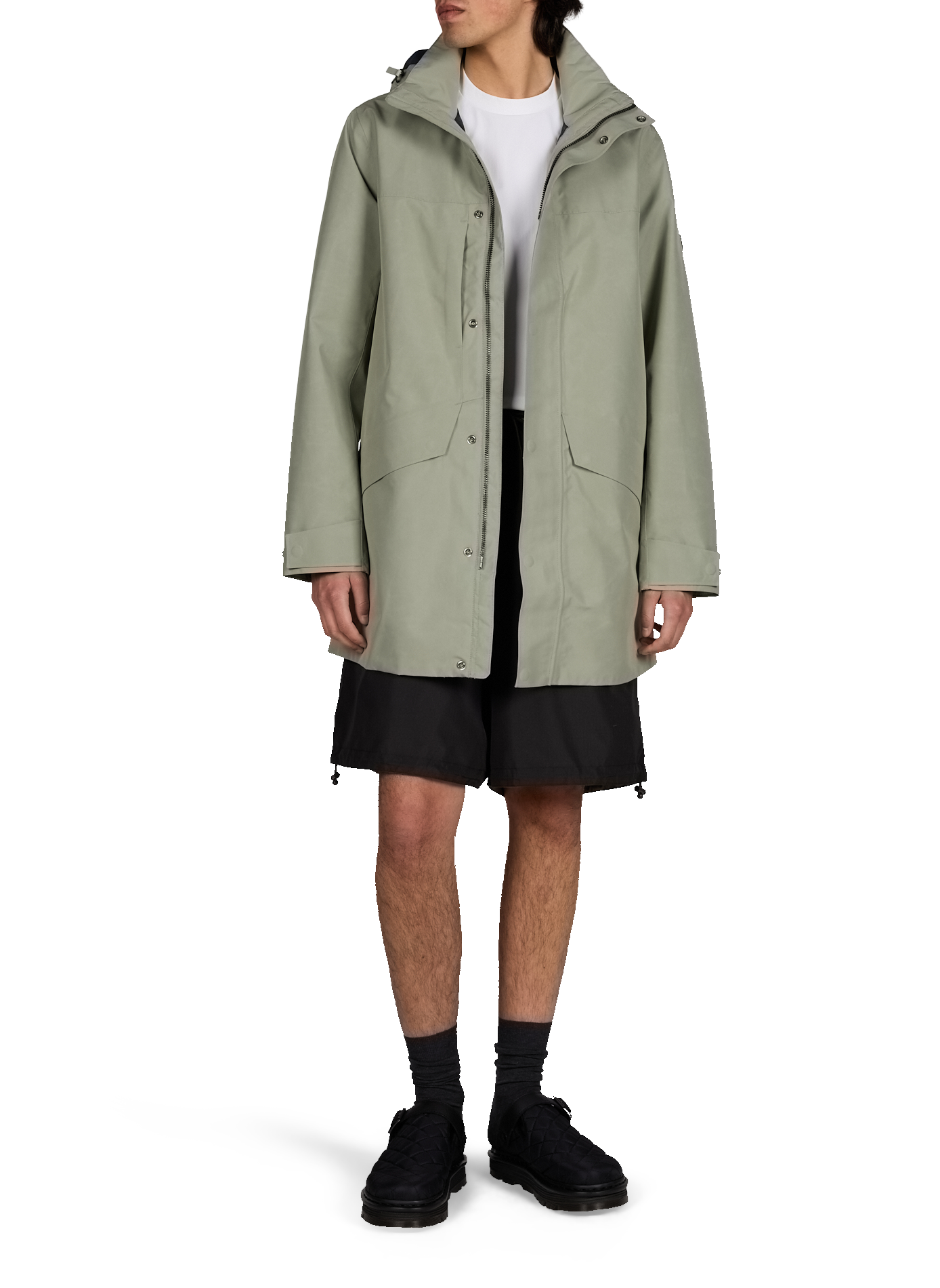Parka imperméable à capuche AIGLE Vert
