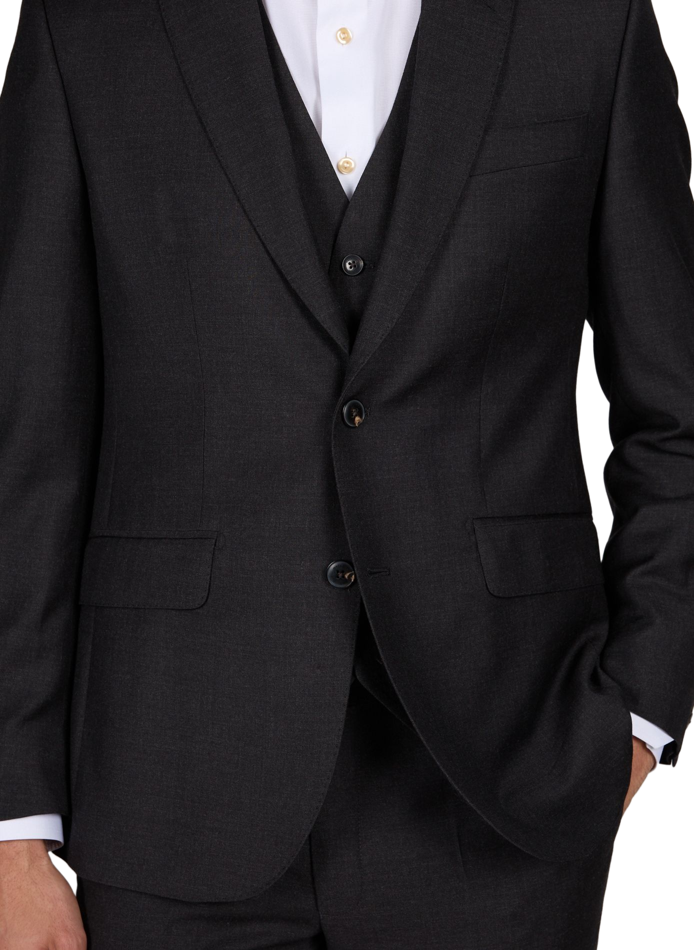 Veste de costume en laine HACKETT Gris