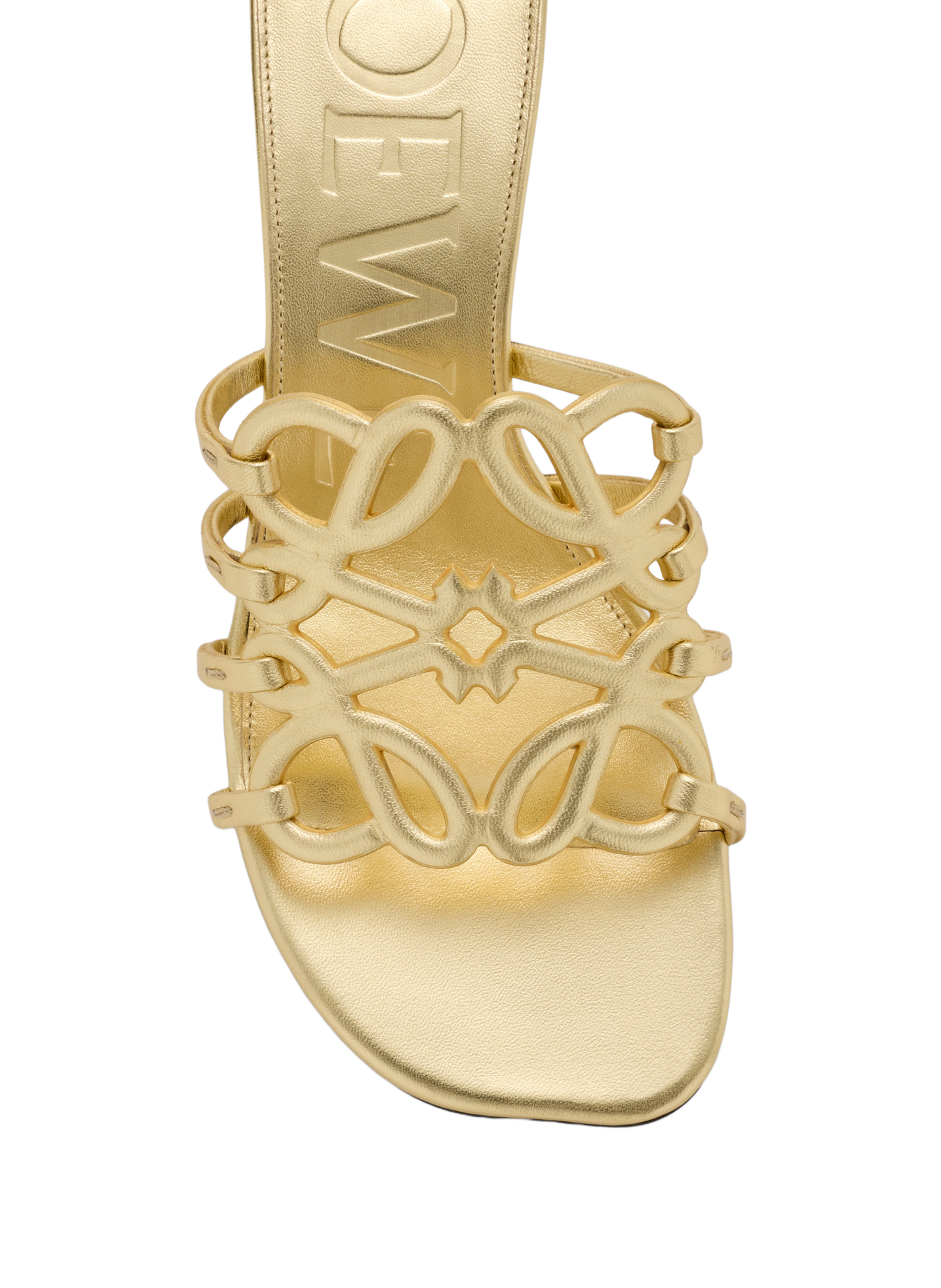 Petal Anagram Lamb Leather Mules LOEWE Golden