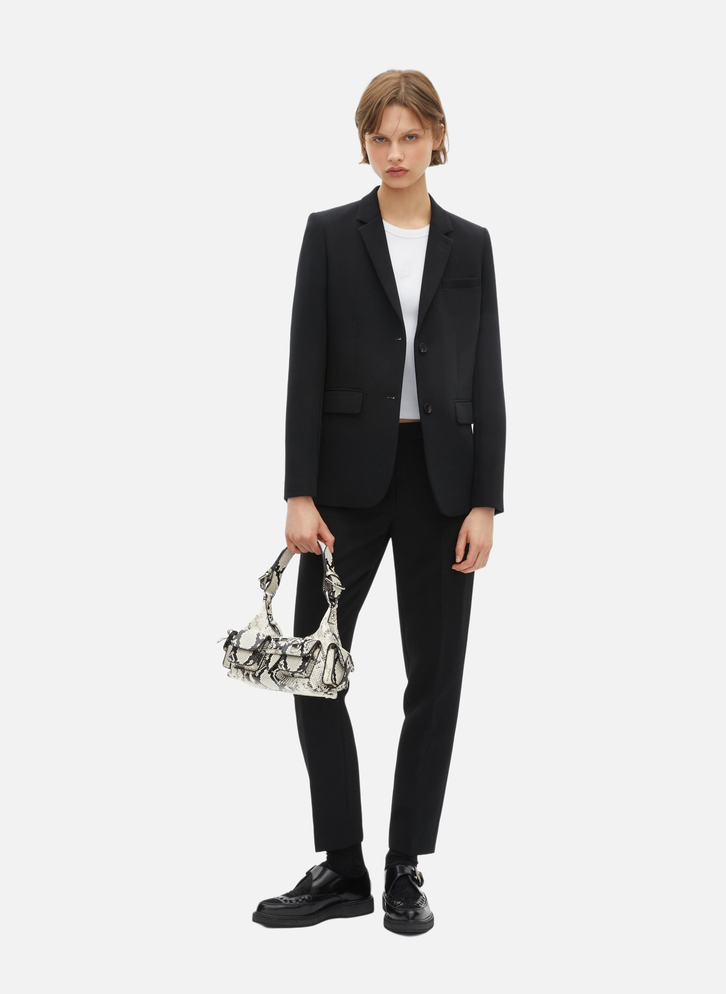 Veste de costume en crêpe coupe structurée THE KOOPLES Noir