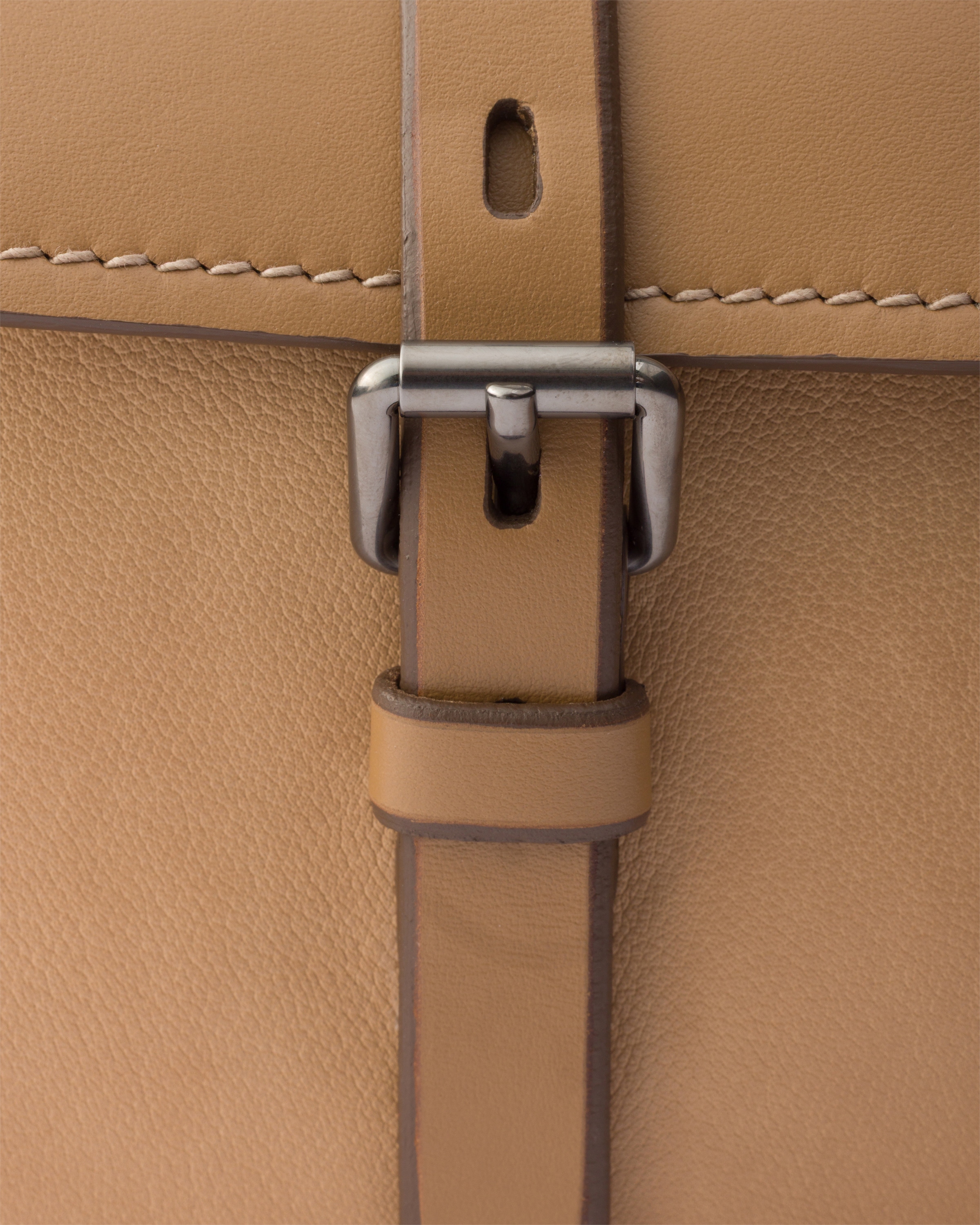 Cabas en cuir prada route PRADA Beige