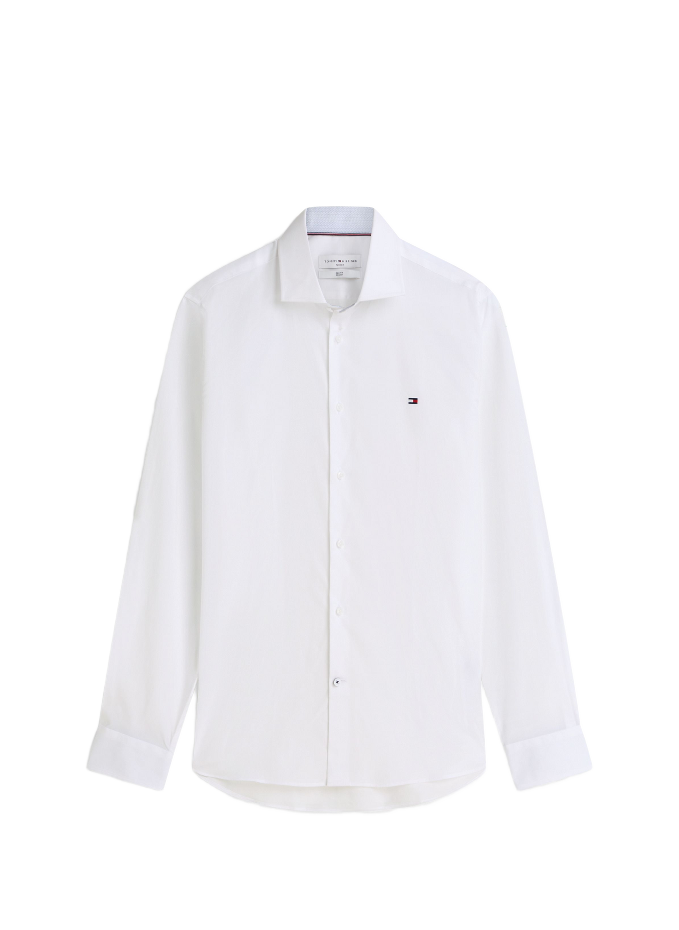 Straight classic collar shirt in blended cotton TOMMY HILFIGER White