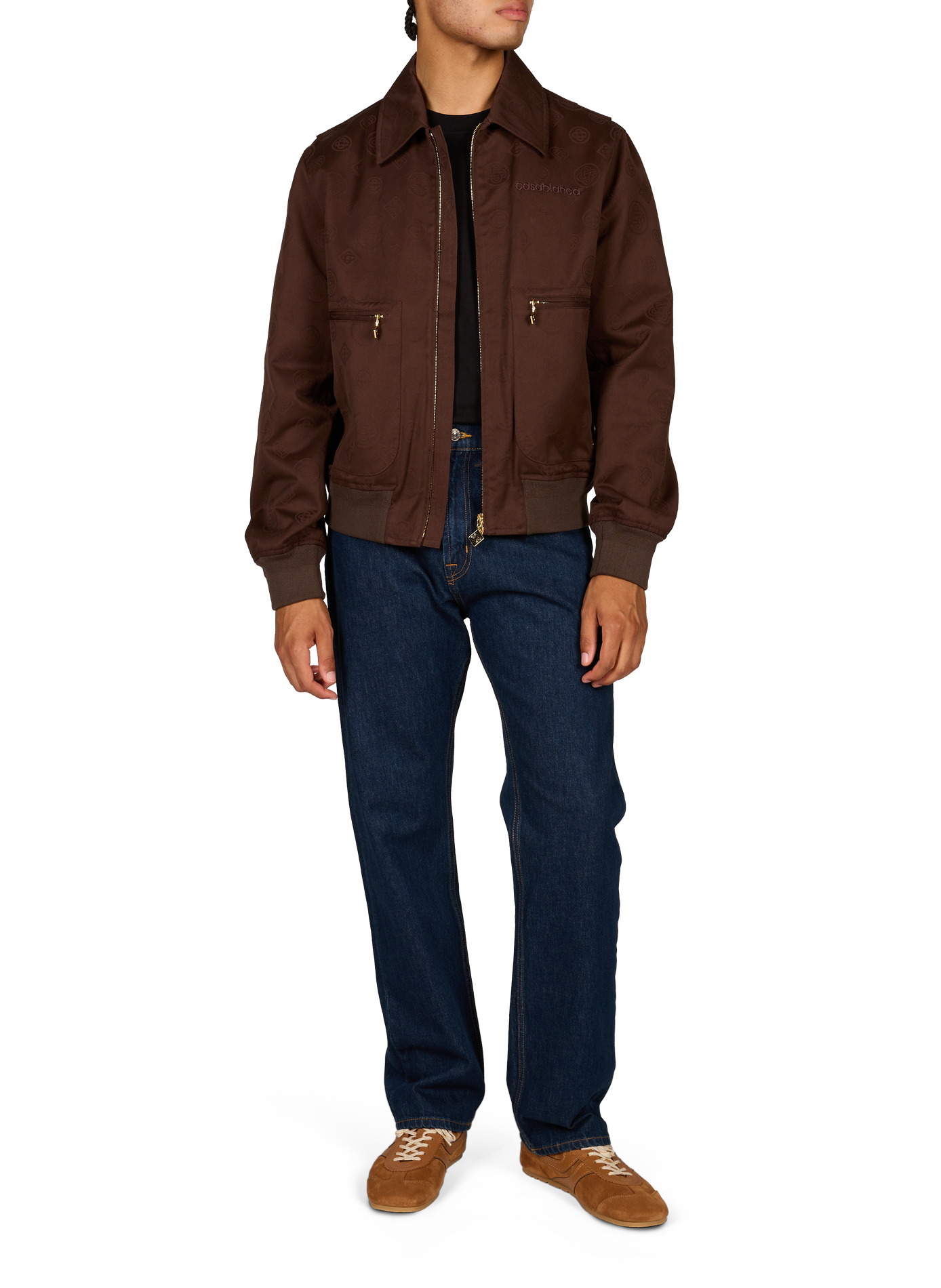 Blouson sérigraphié en coton CASABLANCA PARIS Marron