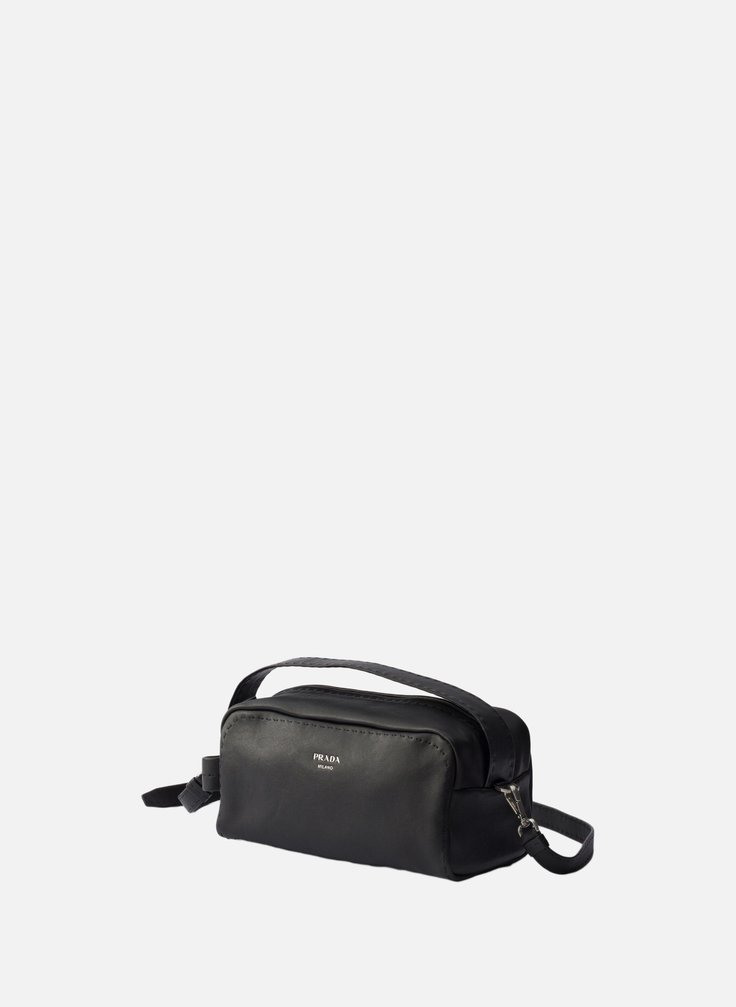 Sac à bandoulière en cuir nappa PRADA Noir