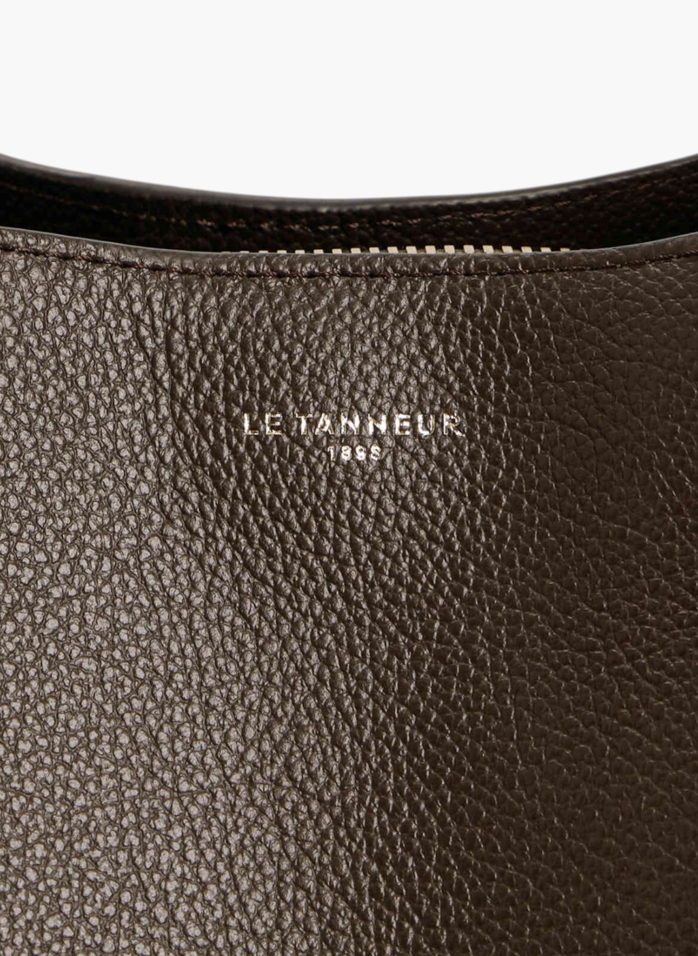 Sac porté épaule moyen modèle juliette en cuir grainé LE TANNEUR Marron