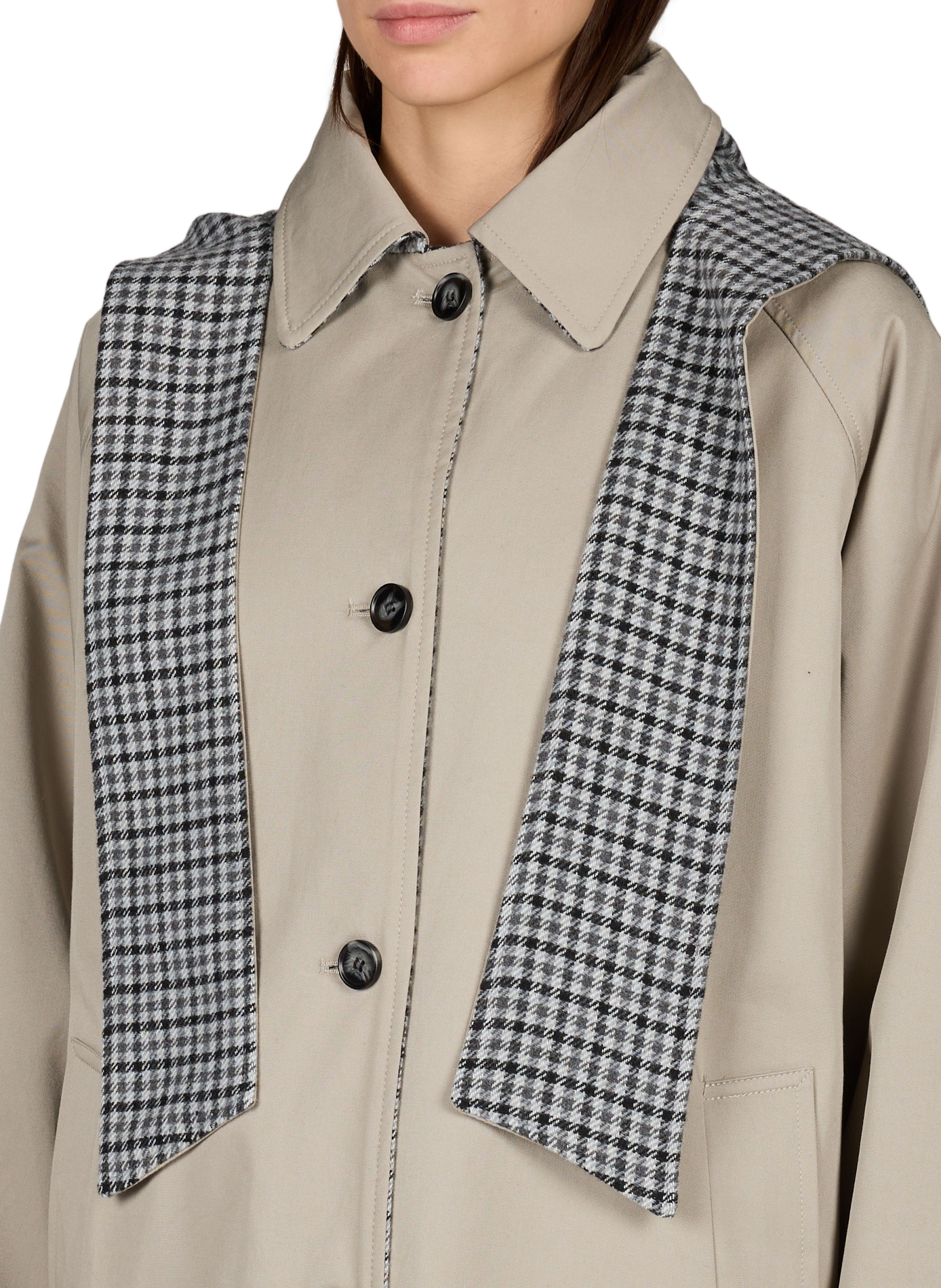 Manteau trench en coton OBJECT Beige